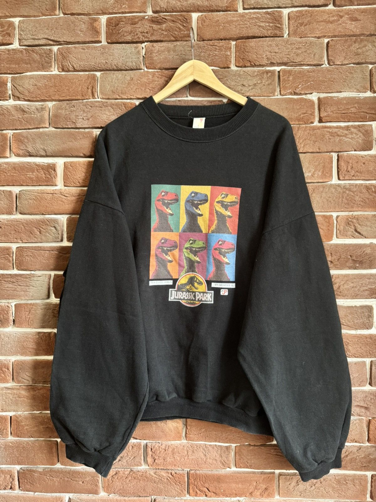Vintage 90s Jurassic Park By Genesis Rare 1992 Crewneck