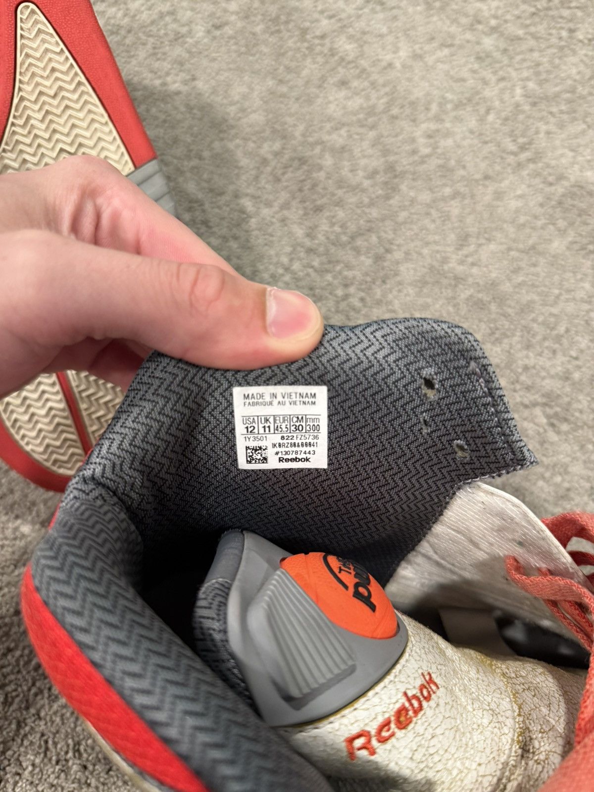 Maison Margiela × Reebok Maison Margiela Reebok TZ Pump Size US 12 / EU 45 - 8 Thumbnail