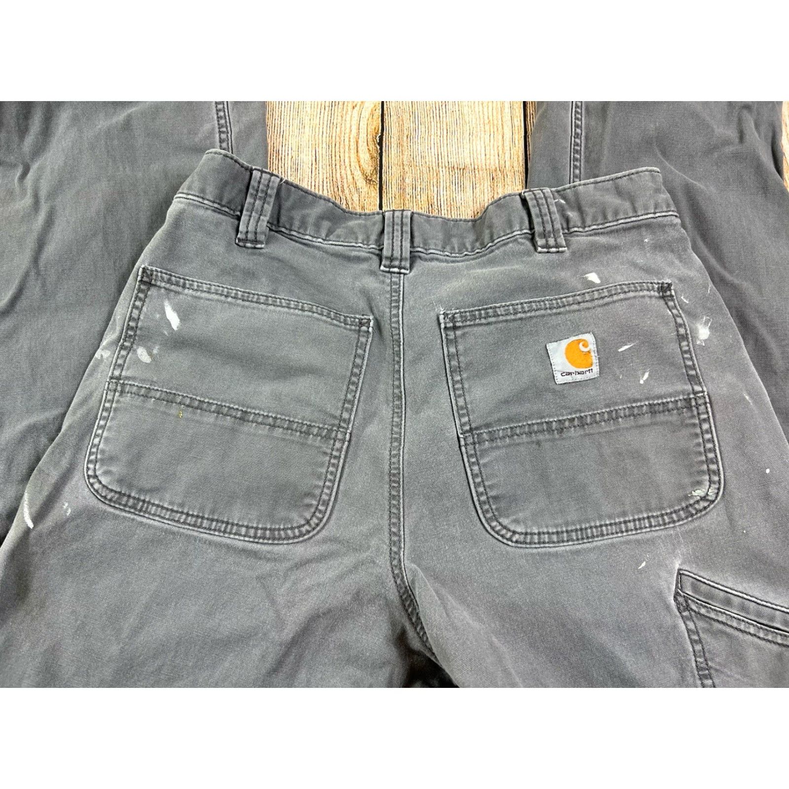 Carhartt Carhartt Mens Pants Relaxed Fit Carpenter Gray 32x31 Inseam 31 Paint Splatter Distressed Size US 32 / EU 48 - 7 Thumbnail