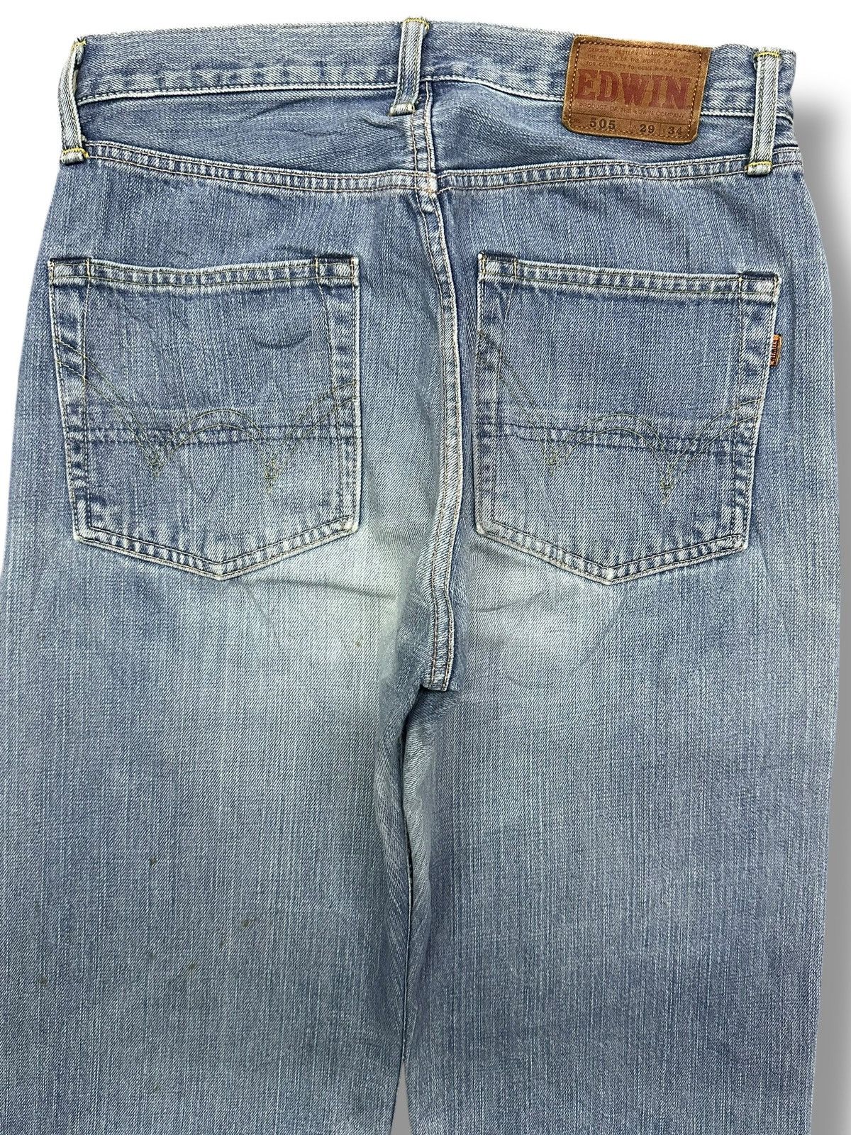 Edwin Vintage Edwin 505 Selvedge Japan Denim Straight Leg Faded Size US 30 / EU 46 - 4 Thumbnail