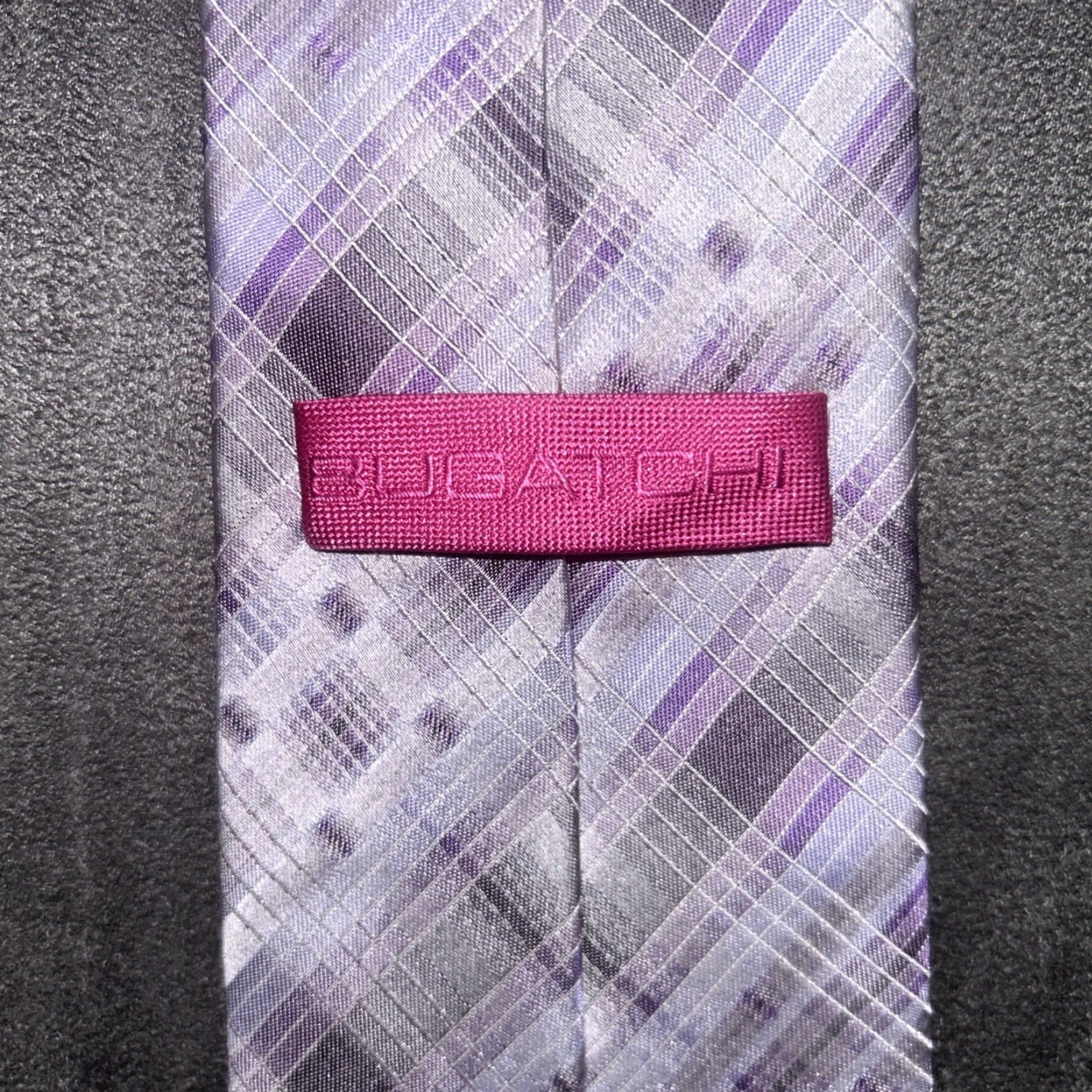 BUGATCHI Bugatchi Necktie Purple Striped Silk Made in Italy Size ONE SIZE - 4 Thumbnail
