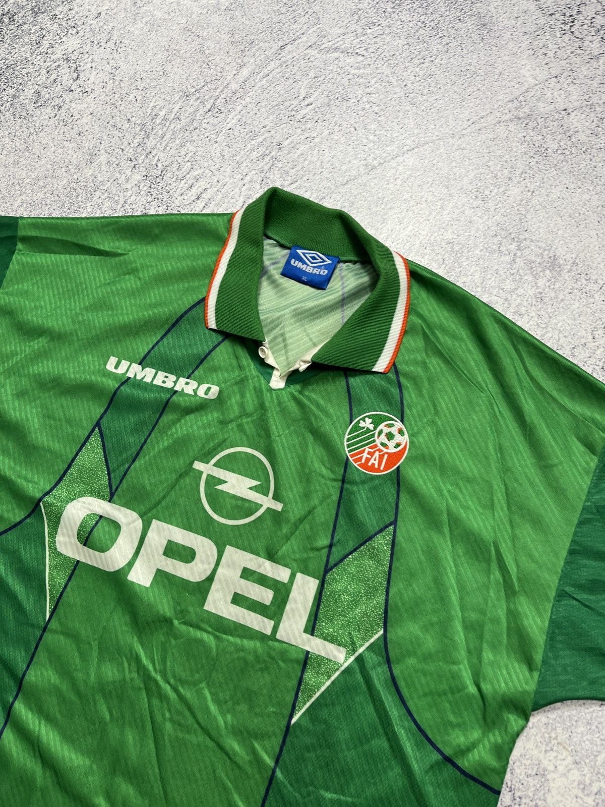 Umbro Vintage Umbro Republic Of Ireland 1994 Home Soccer Jersey Size US XL / EU 56 / 4 - 4 Thumbnail