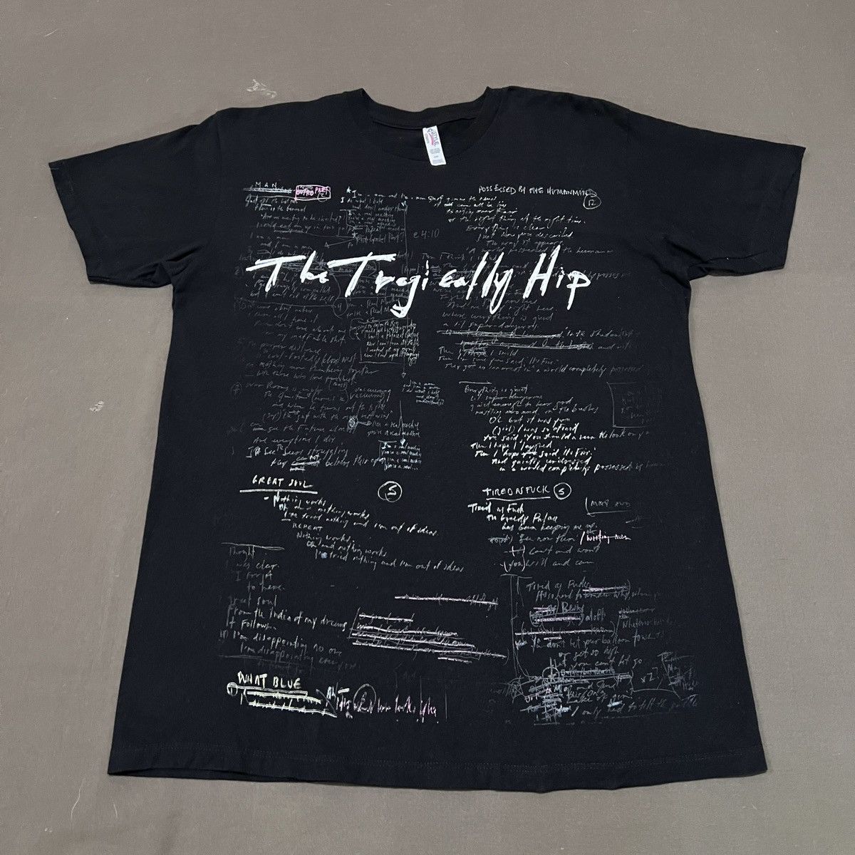 Band Tees Tragically Hip Man Machine Poem Promo Tee Shirt Gord Downie Size US L / EU 52-54 / 3 - 1 Thumbnail