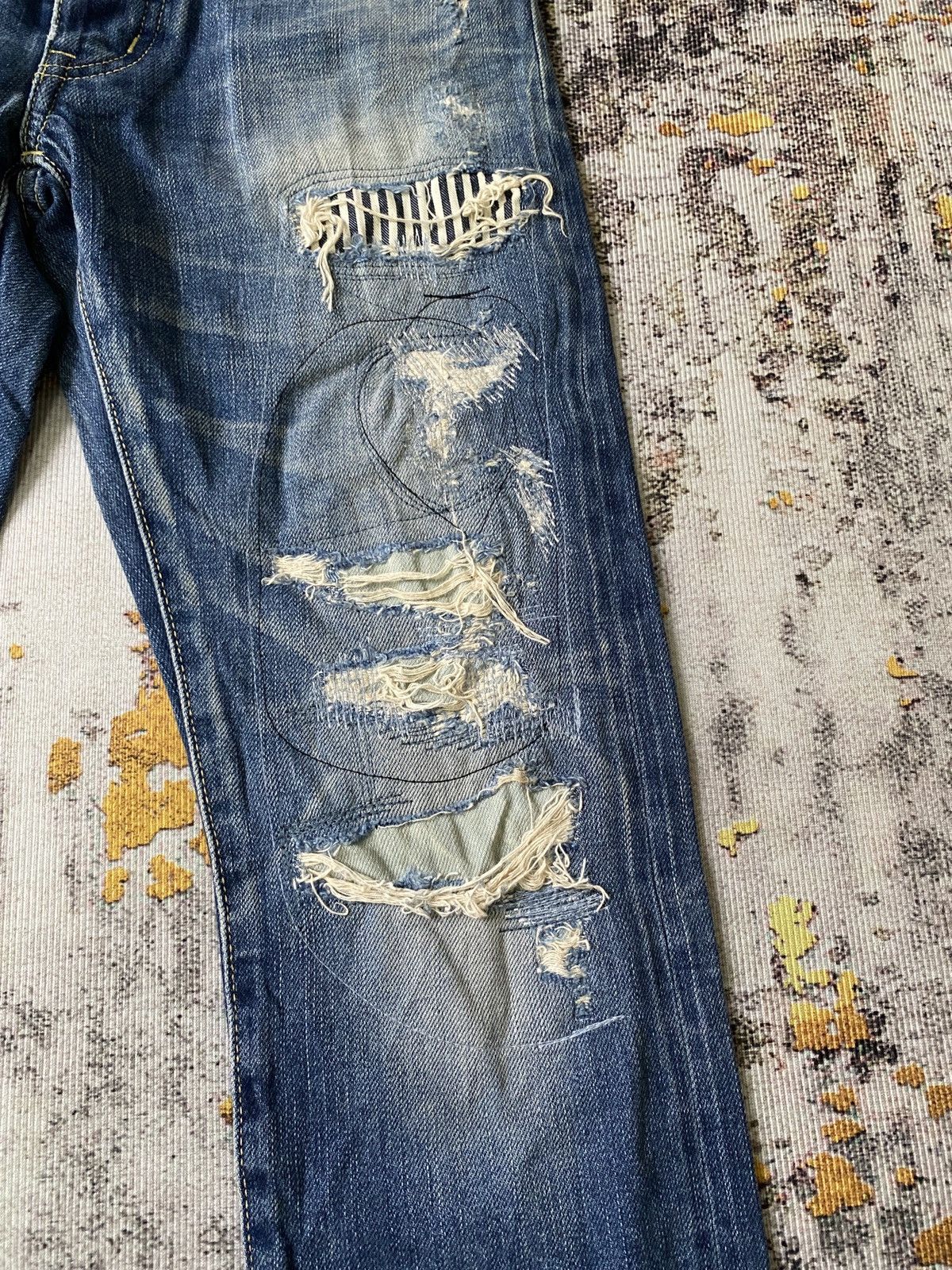Hysteric Glamour Hysteric Glamour Japan Distressed Patchwork Selvedge Denim Size US 28 / EU 44 - 7 Thumbnail