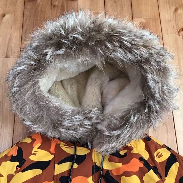 Bape 🔥Vintage🔥 BAPE Orange camo fur batting jacket a bathing ape Size US M / EU 48-50 / 2 - 2 Thumbnail