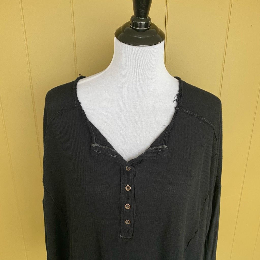Free People Free people women XS oversize fit waffle texture long sleeve Size XS / US 0-2 / IT 36-38 - 2 Thumbnail