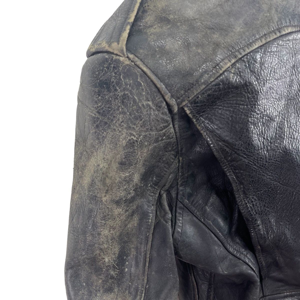 Sears 1950s Hercules Black Leather Biker Jacket Size US M / EU 48-50 / 2 - 9 Thumbnail