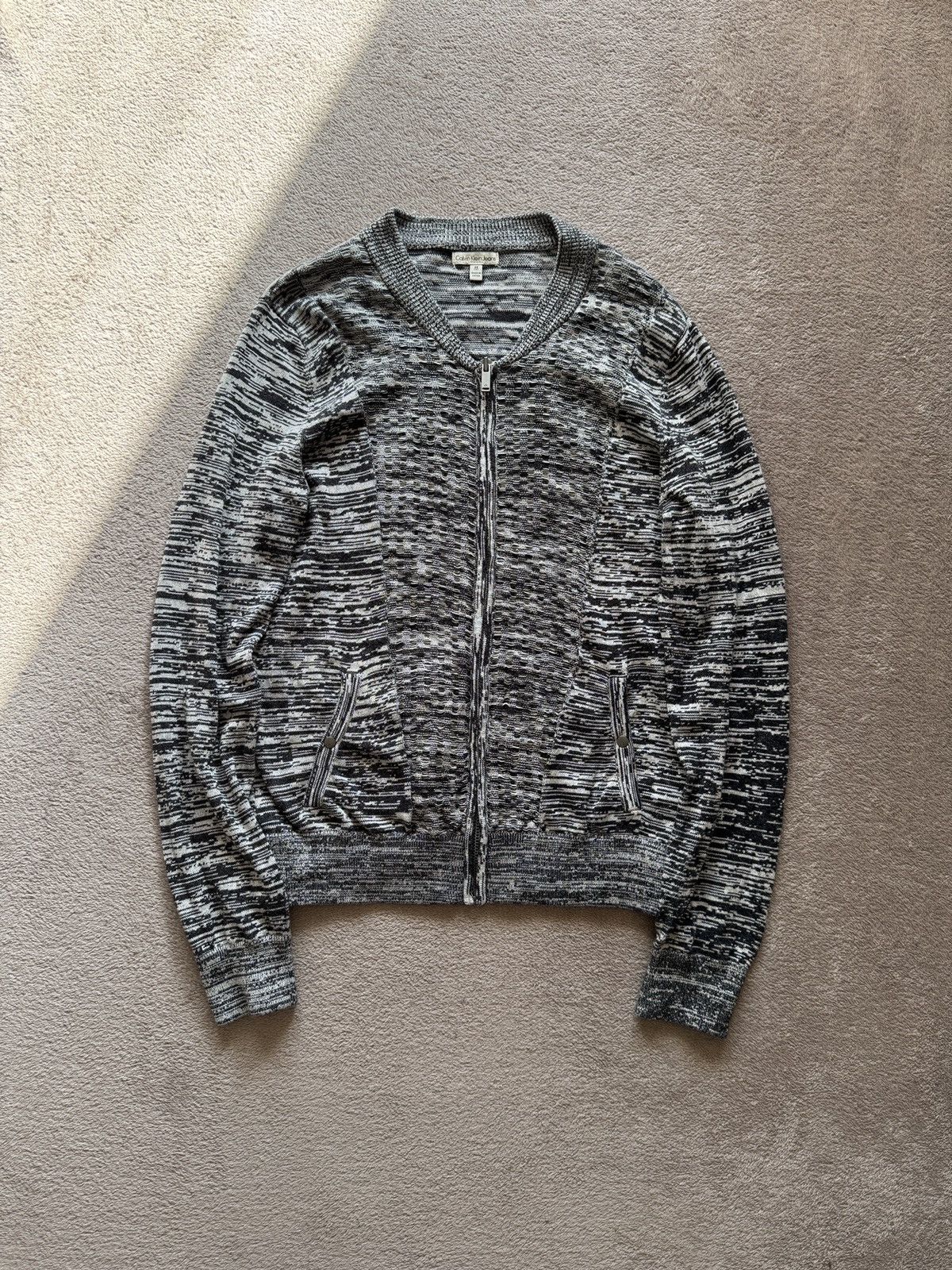 Calvin Klein × Calvin Klein 205W39NYC × Japanese Brand Calvin Klein Jeans Zip Knit Jumper Y2K Hysteric Glamour vibe Size US M / EU 48-50 / 2 - 1 Thumbnail