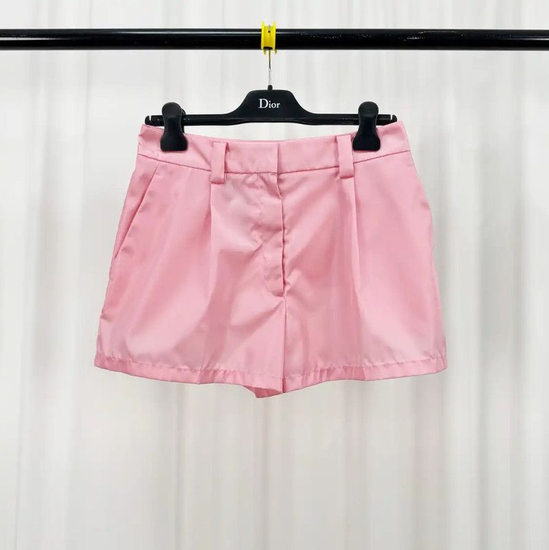 Dior Pink Nylon Logo Women's Shorts 0089