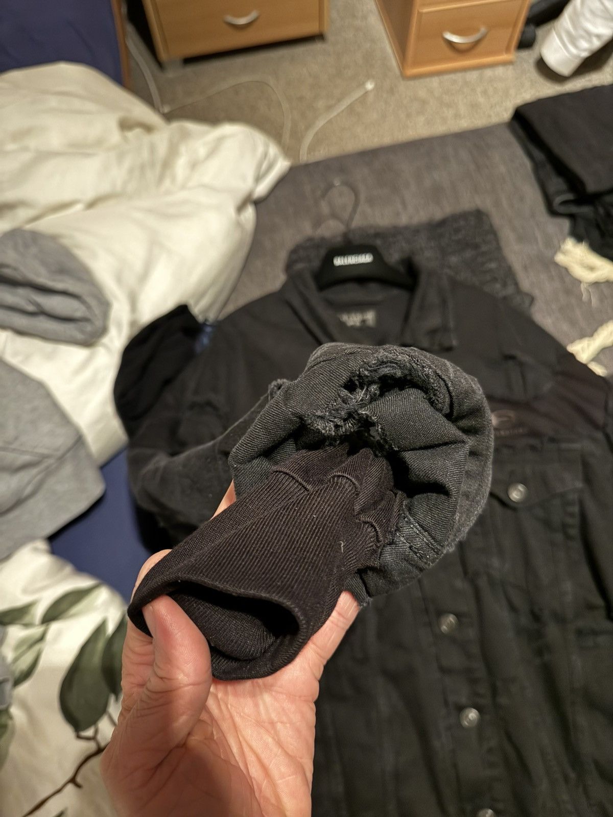 Balenciaga BALENCIAGA - Distressed Denim Jacket Size US XS / EU 42 / 0 - 5 Thumbnail