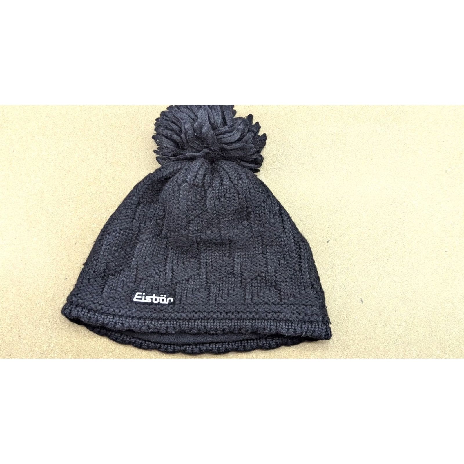 Vintage Eisbar Womens Beanie Hat Size M-L Wool Blend Lined Pom Pom Thermal Size ONE SIZE - 2 Thumbnail