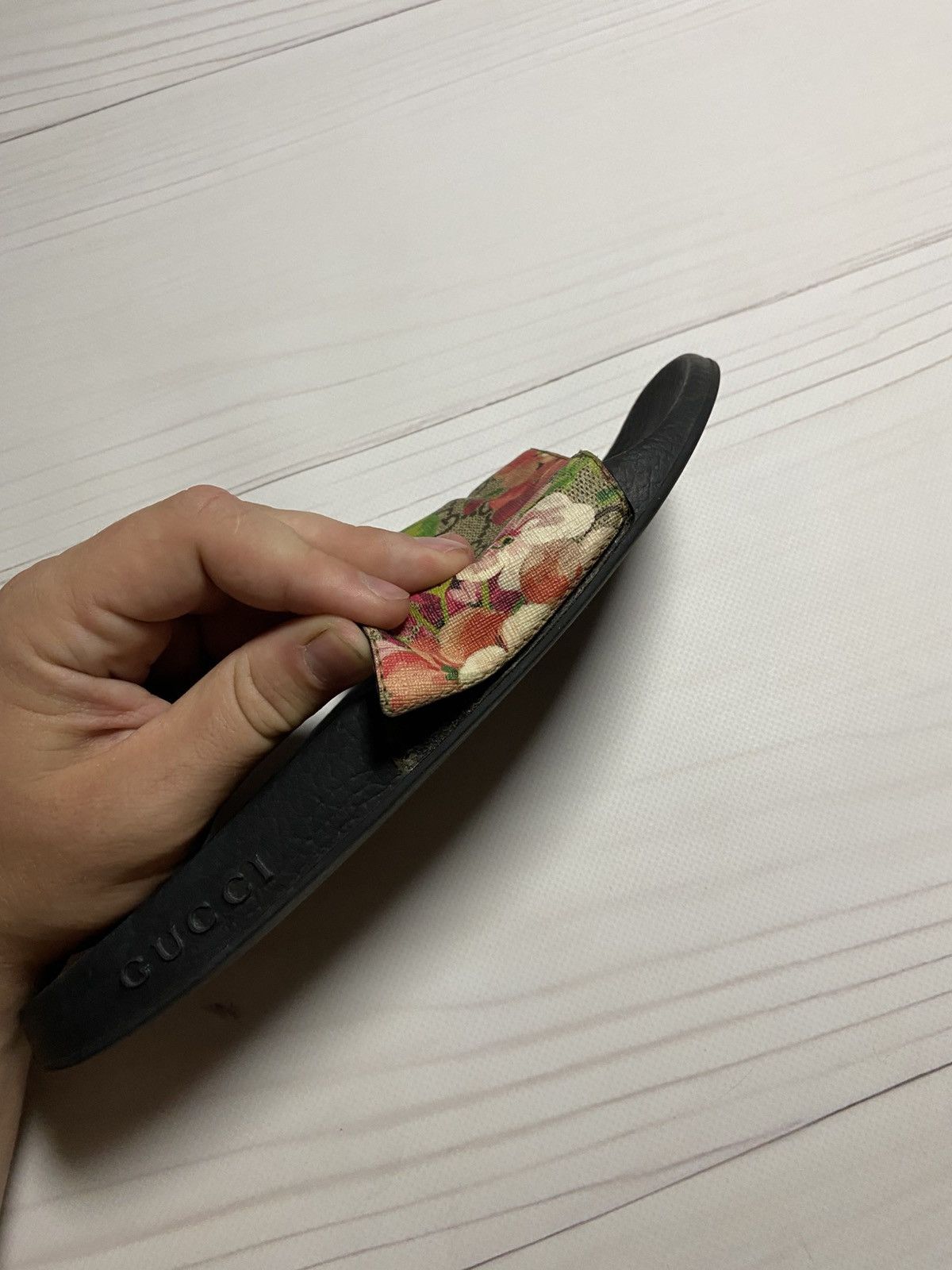 Gucci Gucci GG Blooms Supreme place floral logo slides Size US 8 / IT 38 - 12 Thumbnail