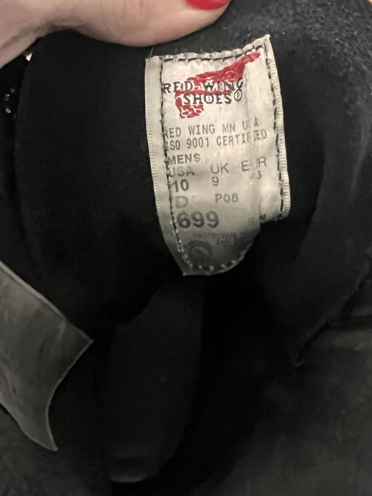 Red Wing Red Wing 699 Logger Boots – Black Leather – Size 10D Size US 10 / EU 43 - 5 Thumbnail