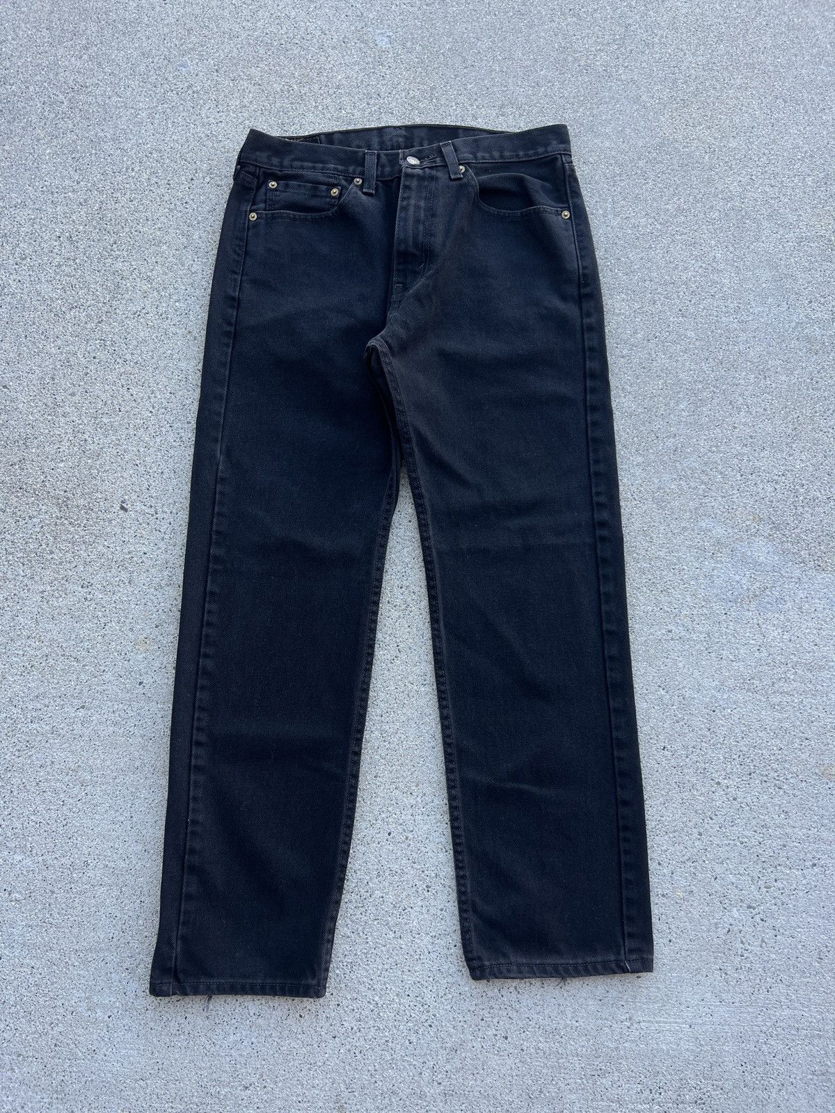 Vintage Levis 501 JEANS 44x32 hot Black Denim Button Fly 1990s