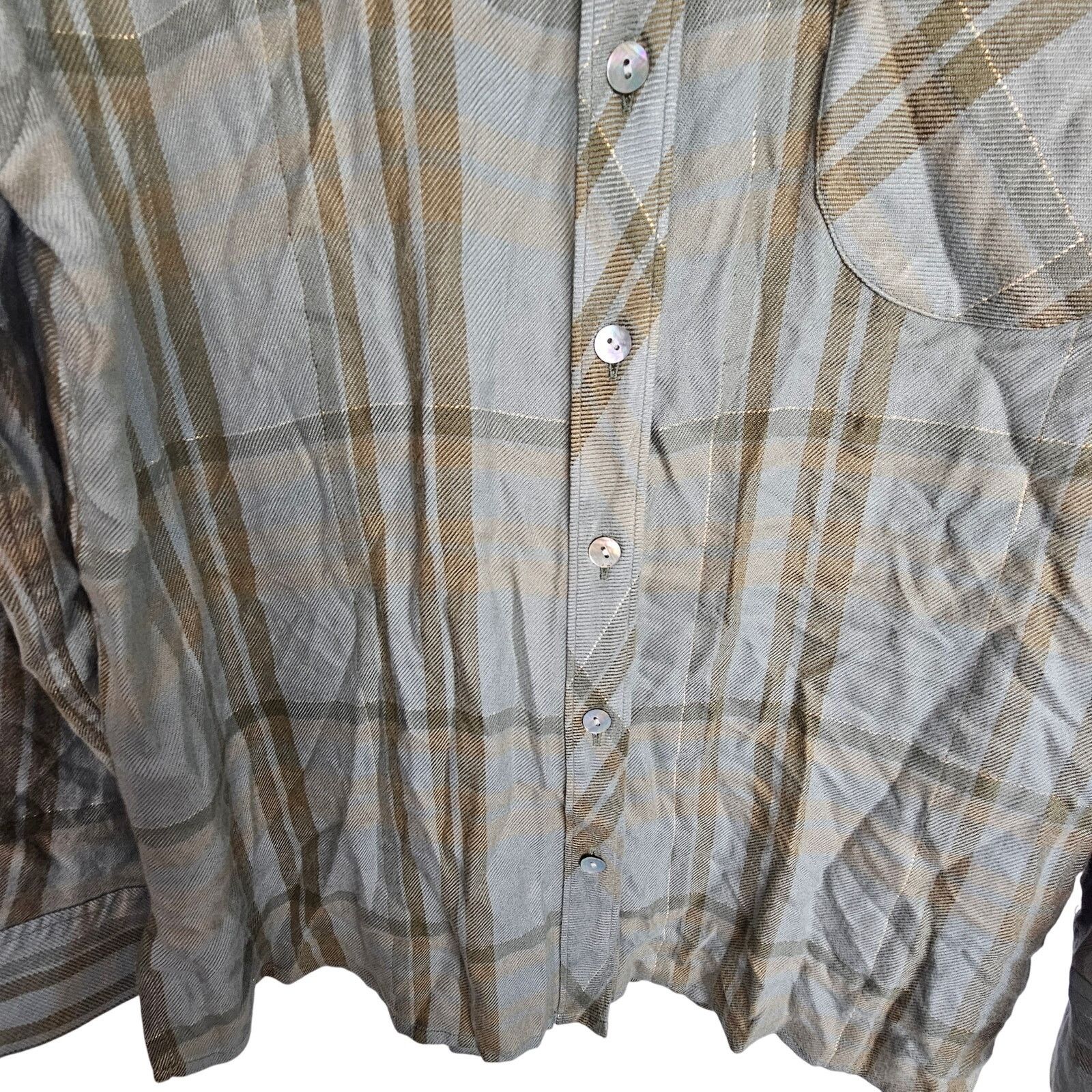 Tommy Bahama Tommy Bahama Seabed Sands Flannel Shirt Coastal Grandma Size S / US 4 / IT 40 - 3 Thumbnail