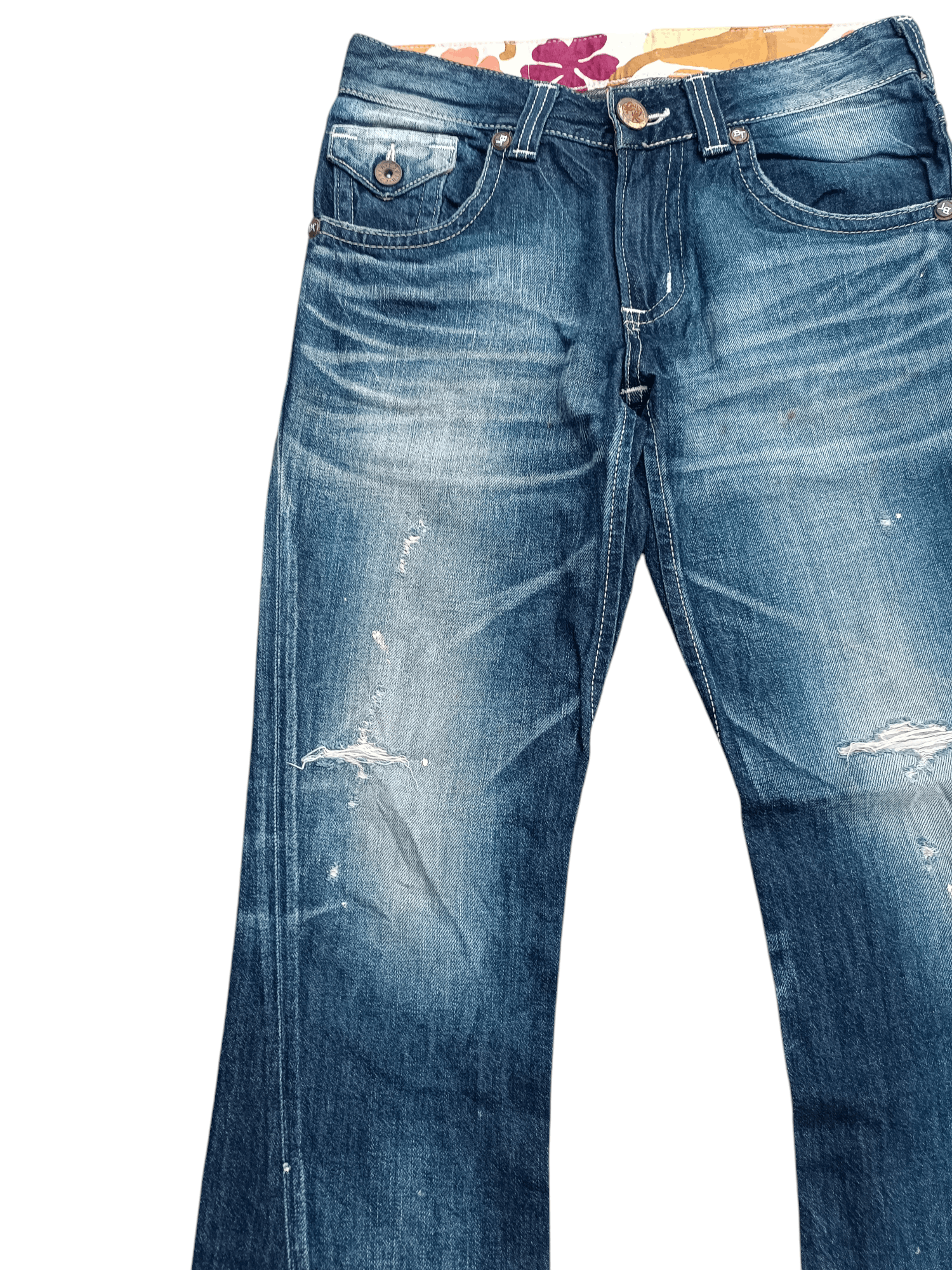 14th Addiction × Edwin × If Six Was Nine Edwin Exclusive Vintage Flare Distressed Whiskers Denim Size US 33 - 4 Thumbnail