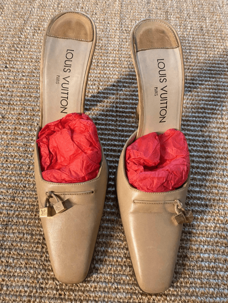Louis Vuitton × Vintage Louis Vuitton shoes heels boots mules vintage leather Size US 6.5 / IT 36.5 - 2 Thumbnail