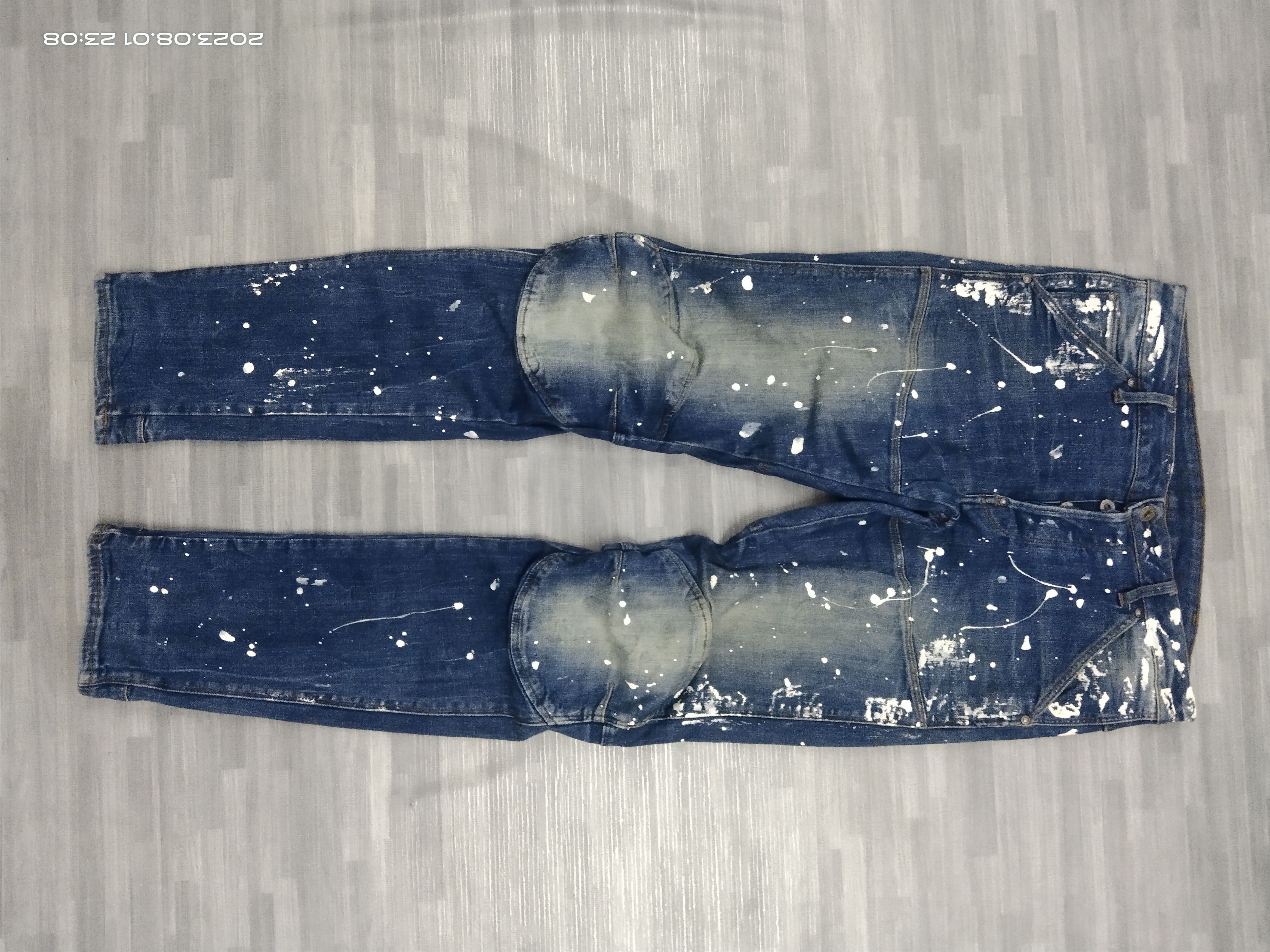 Japanese Brand SICK SPLATTER RAW DENIM PANTS Size US 31 - 2 Thumbnail