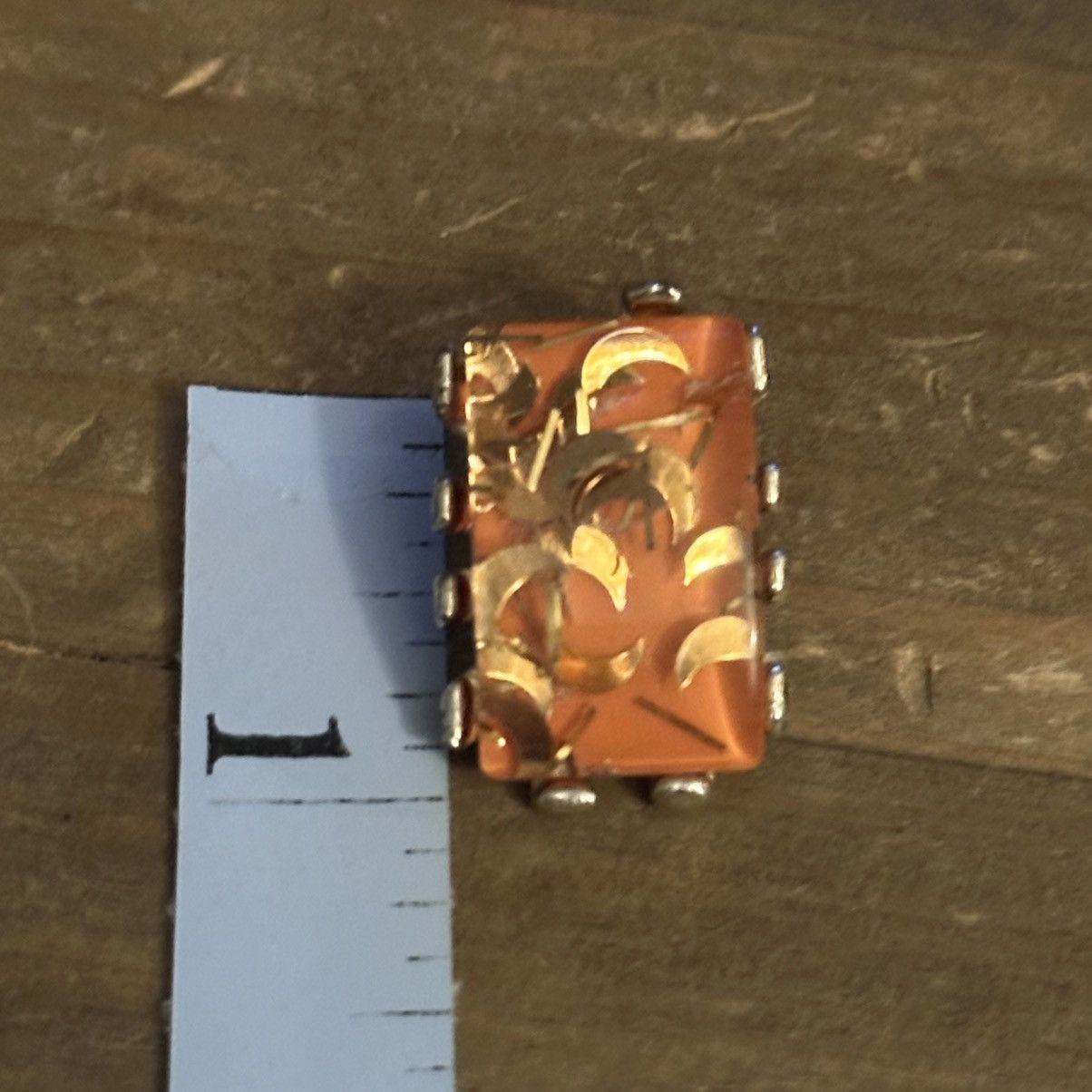 Vintage Vintage orange and gold confetti thermoset clip on earrings Size ONE SIZE - 3 Thumbnail