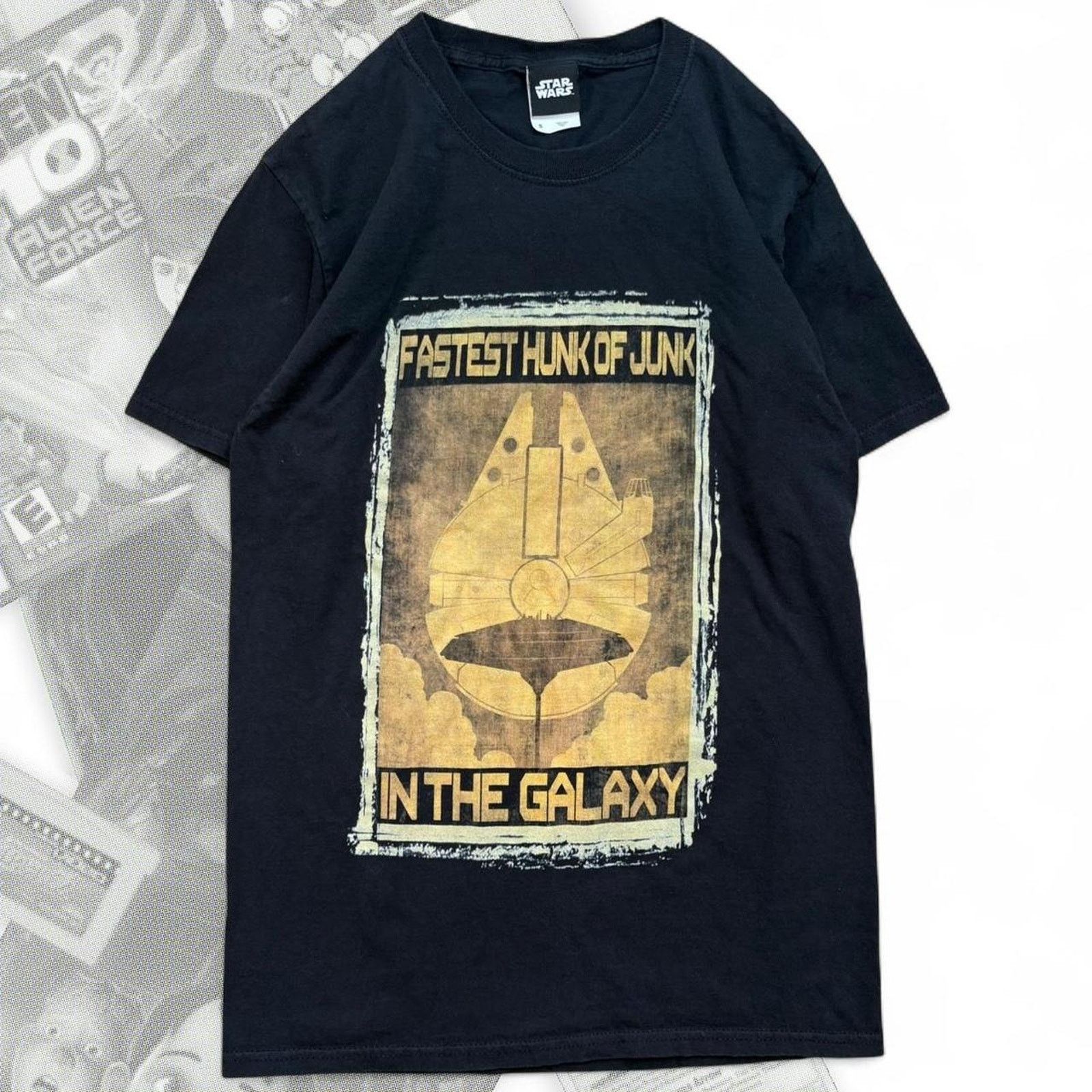 Star Wars Y2K StarWars Han Solo Millennium Falcon Graphic Tee Size US S / EU 44-46 / 1 - 1 Thumbnail