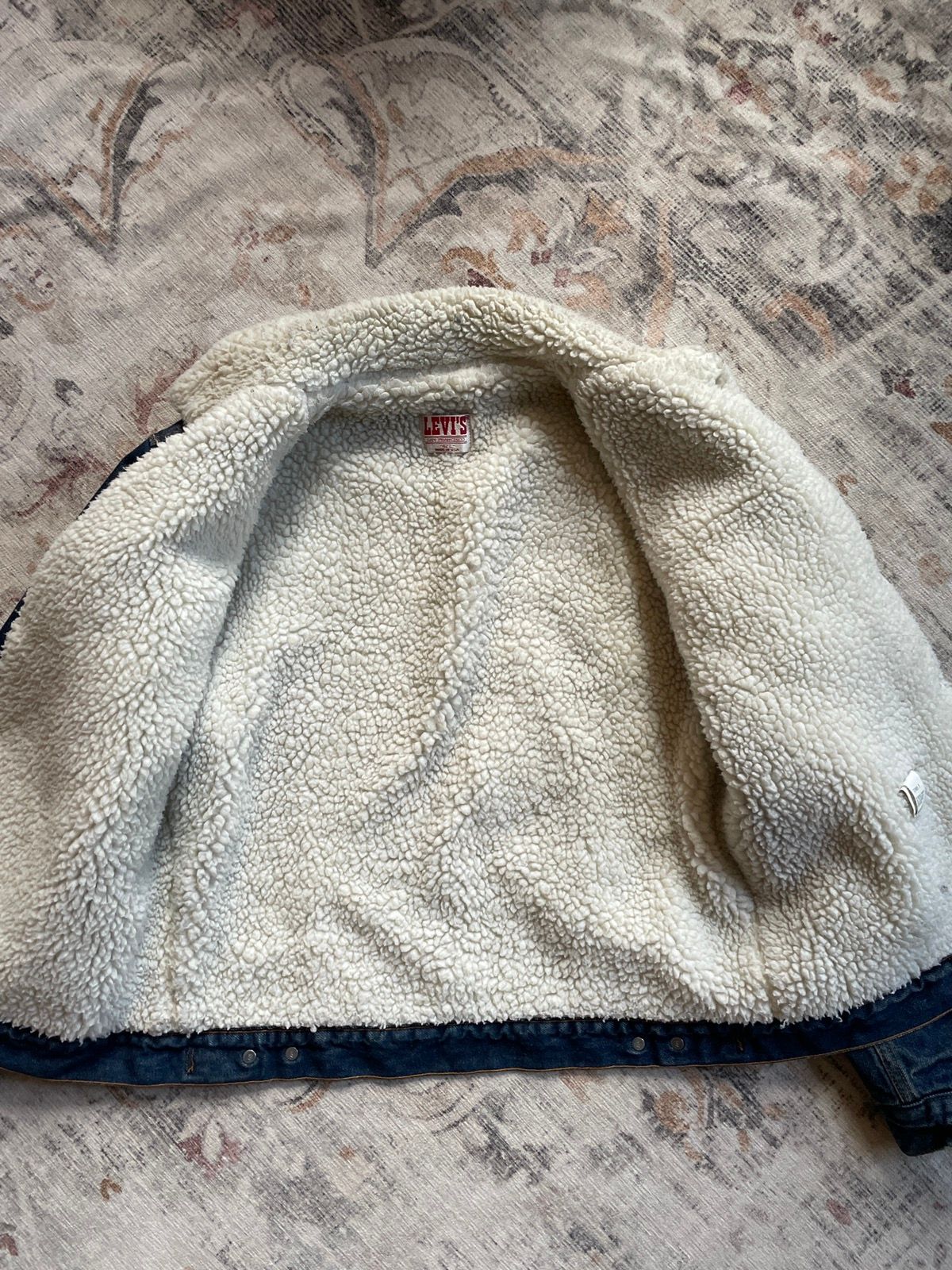 Vintage Vintage 80s Levi’s Denim Sherpa Jacket Size US L / EU 52-54 / 3 - 3 Thumbnail