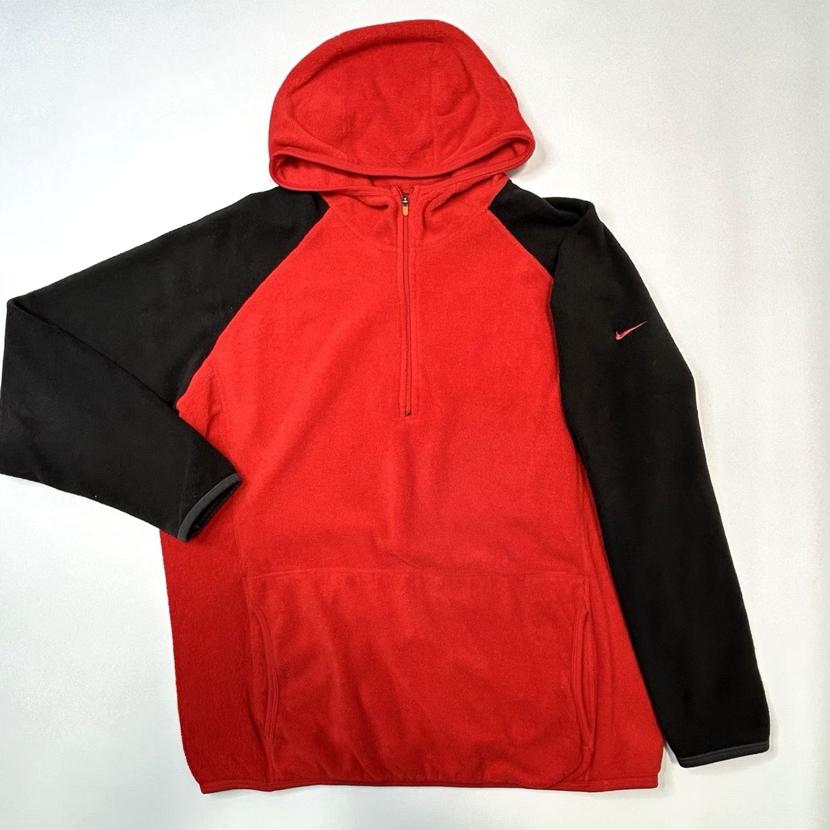 Nike Nike Therma Fit Fleece 1/4 Zip Pullover Hoodie Womens Small Red Colorblock Size S / US 4 / IT 40 - 8 Thumbnail