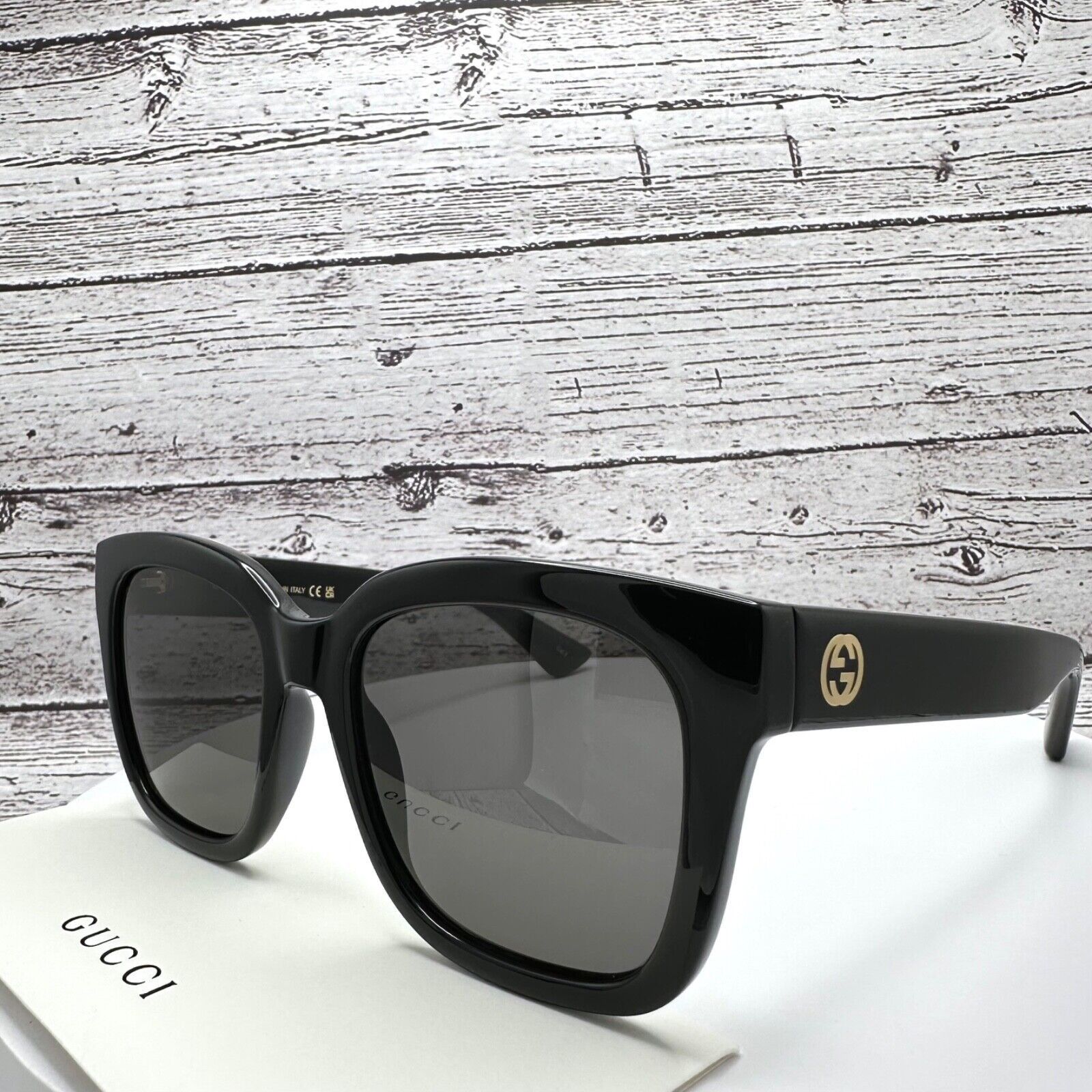 Gucci New Gucci Sunglasses Black Square Size ONE SIZE - 19 Thumbnail
