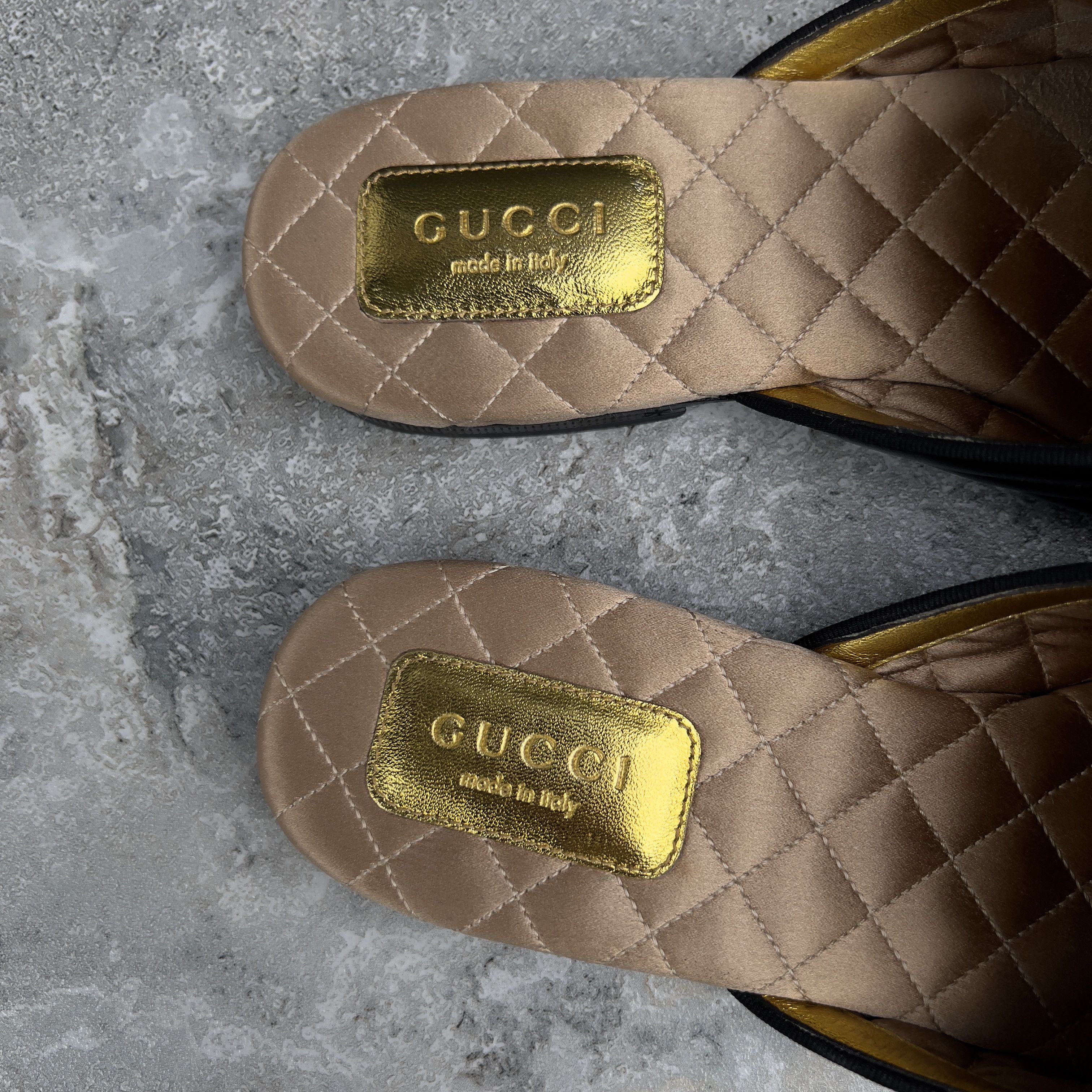 Gucci Matelassé Tiger Head Flat Mules Leather 36.5 EUR Size US 6.5 / IT 36.5 - 10 Thumbnail