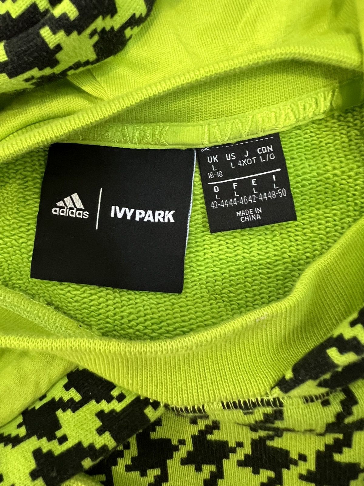adidas Ivy Park Halls of Ivy Allover Print Cropped Hoodie
