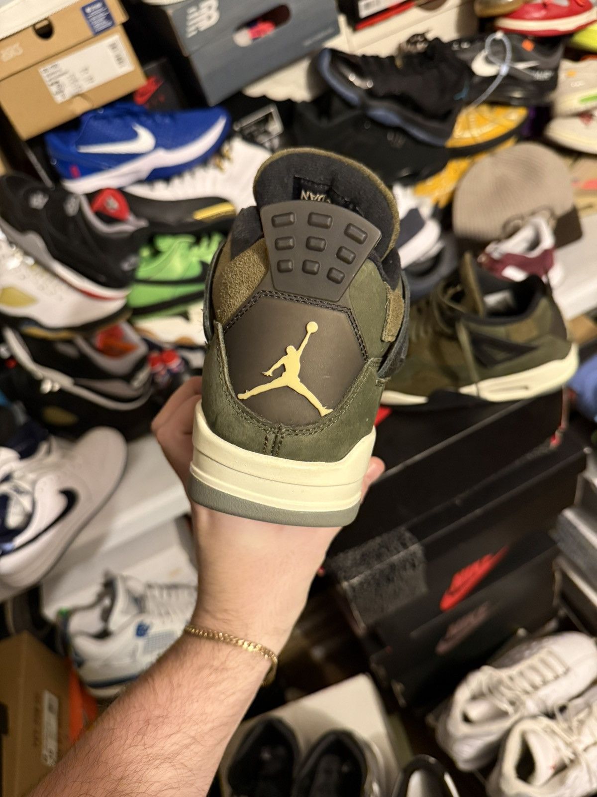 Jordan Brand Jordan retro 4 craft olive sz 9 Size US 9 / EU 42 - 4 Thumbnail