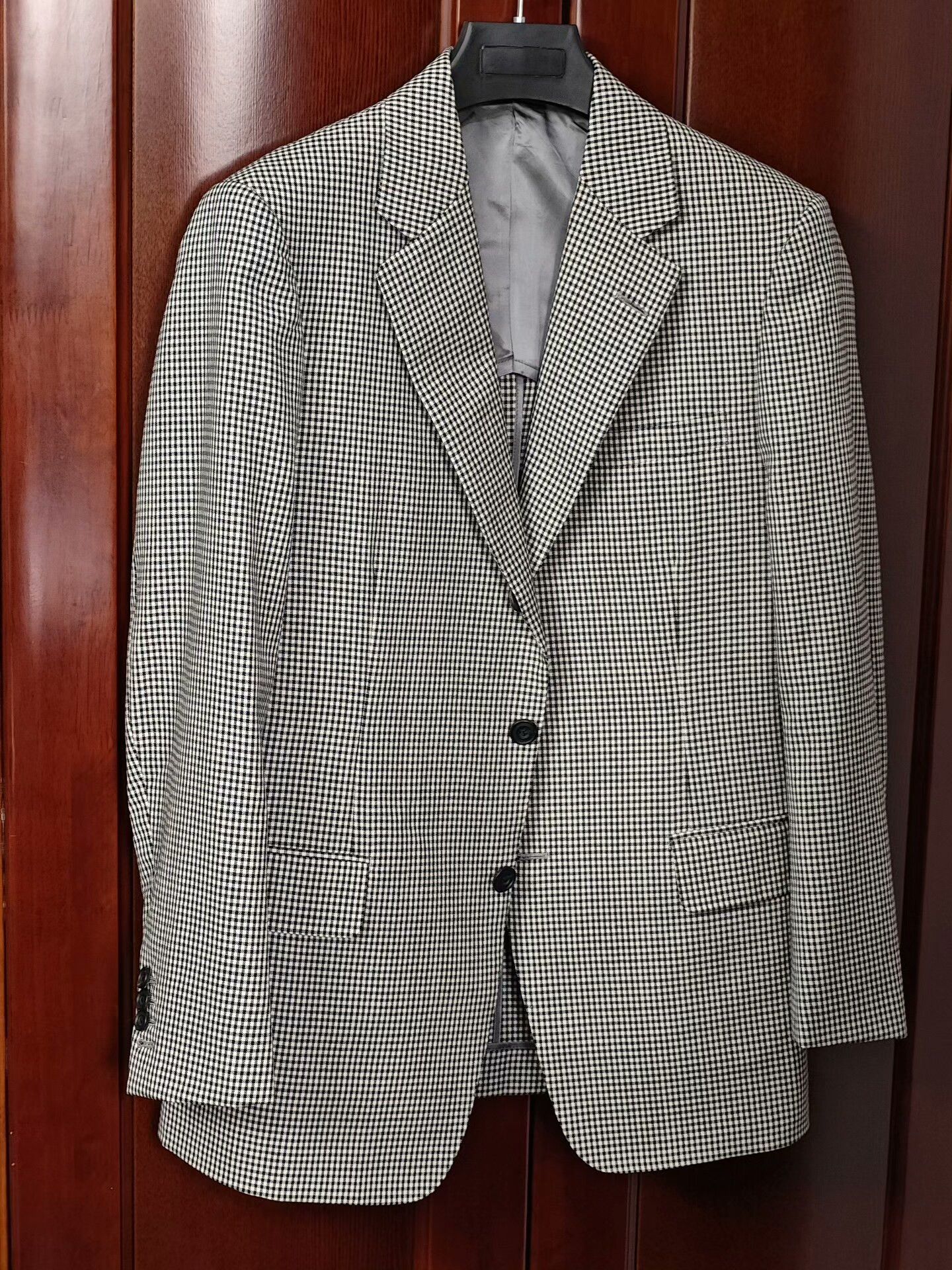 Japanese Brand Custom Black and White Check Suit Size US M / EU 48-50 / 2 - 1 Thumbnail
