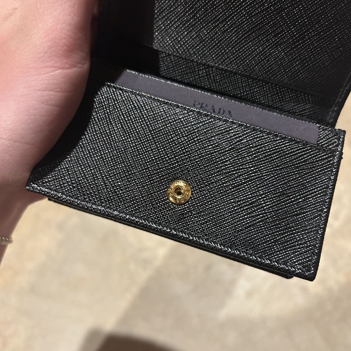 Designer × Prada Brand New Prada Saffiano Leather Card Holder Nero Black Size ONE SIZE - 10 Thumbnail