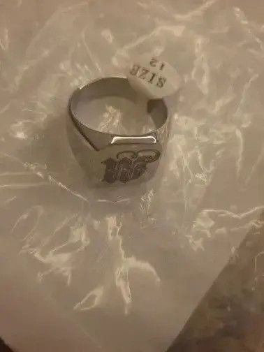 Handmade × Jewelry × Ring Of Fire M Bulky Heavy Stamp ring ( Size 7 to 12 ) Size ONE SIZE - 3 Thumbnail