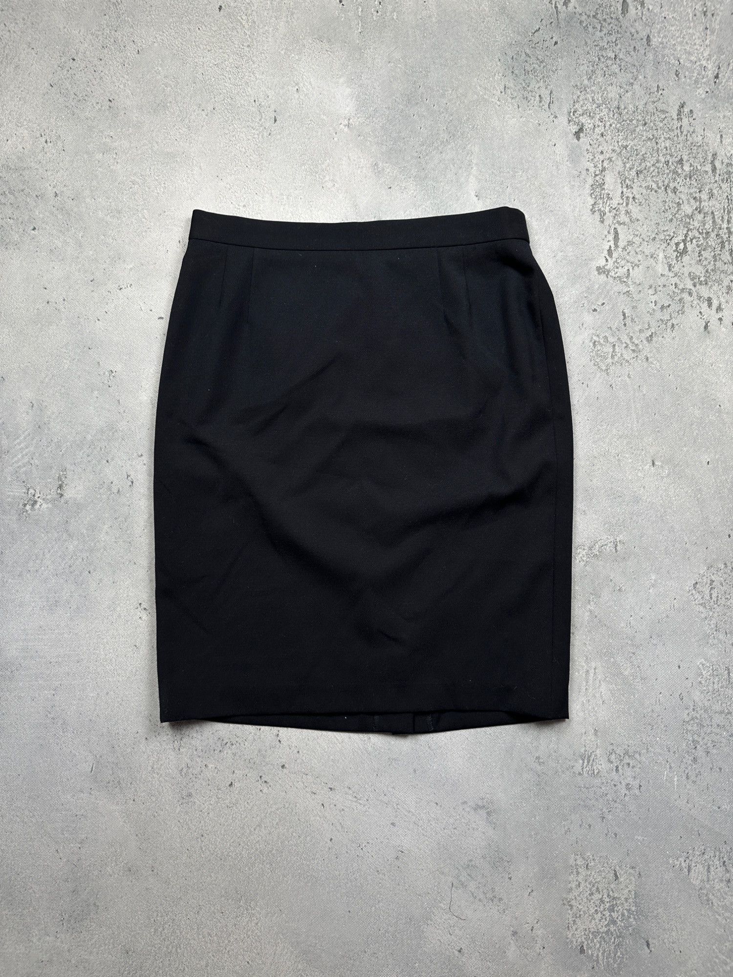Escada Vintage Escada Virgin Wool Pencil Midi Skirt Black Archive Size 33" - 1 Thumbnail