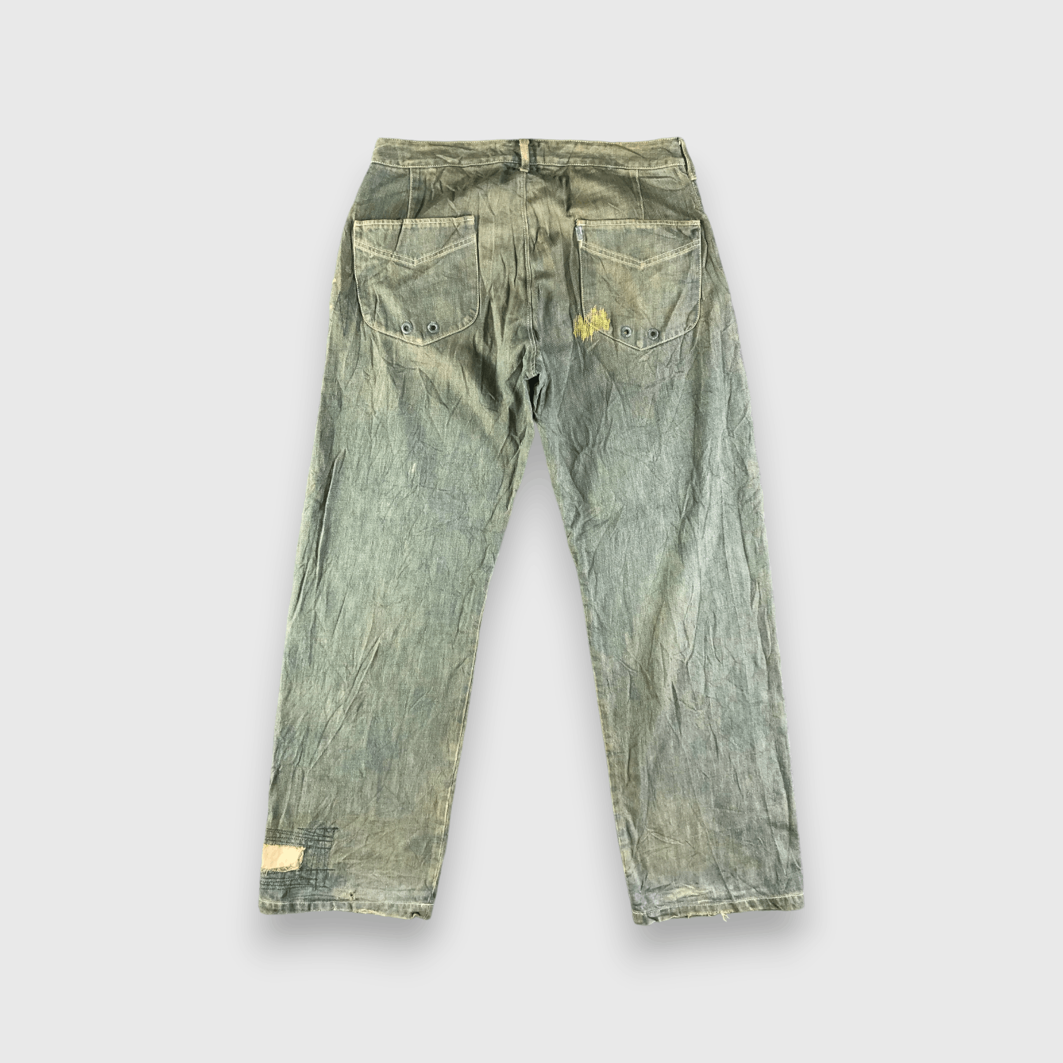 Japanese Brand Vintage Japanese Baggy Jeans-J3845 Size US 35 - 2 Thumbnail