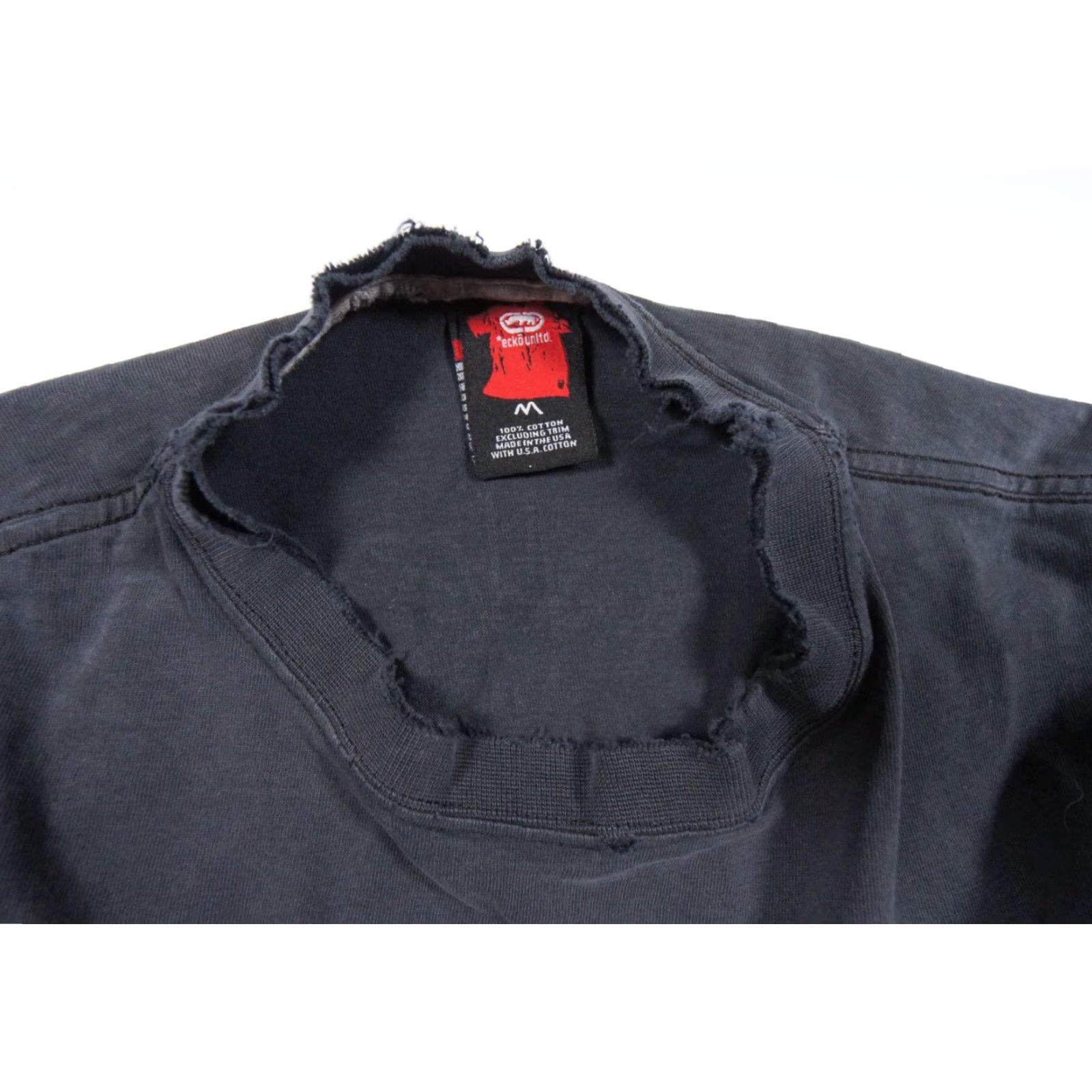 Ecko Unltd. VINTAGE Ecko Unltd. Shirt Mens M Black Distressed 90s Y2K Hip Hop Tee Tee Short Sleeve Crew Neck Logo Front Mens Size US M / EU 48-50 / 2 - 6 Thumbnail