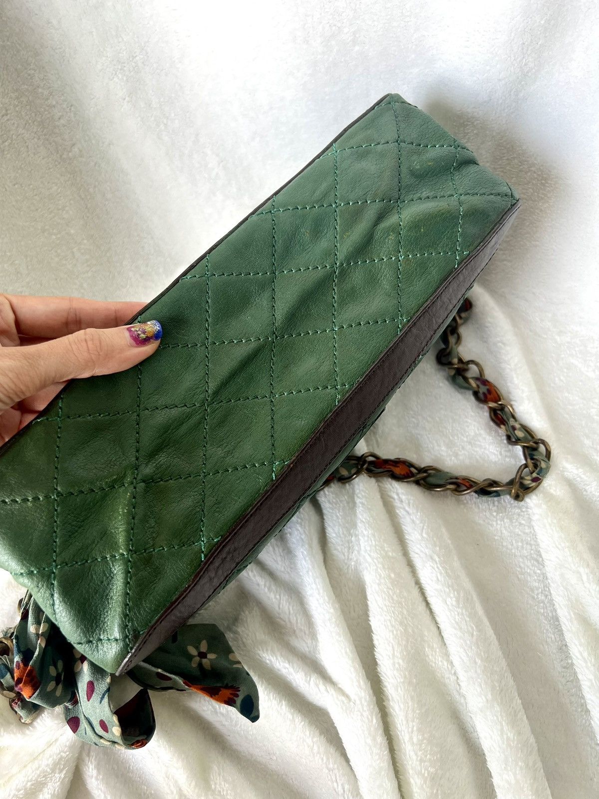 Moschino Moschino “Chain Scarf Green” Shoulder Bag Size ONE SIZE - 9 Thumbnail
