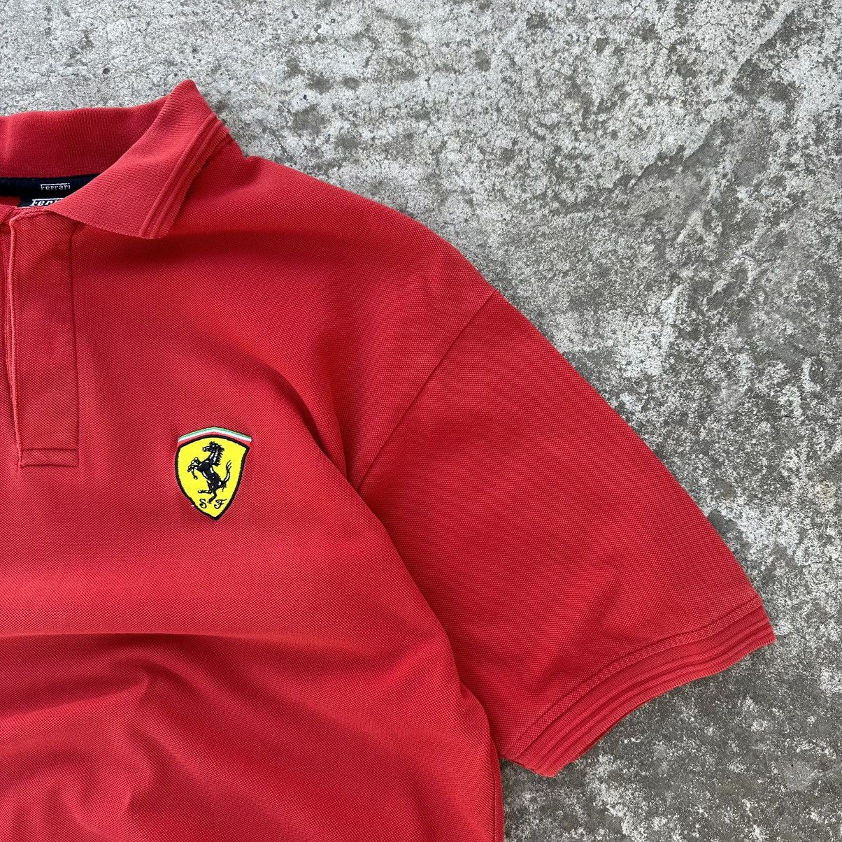 Ferrari × Vintage Vintage T-shirts Polo Ferrari Basic Fit Small Logo Y2K 00s Size US L / EU 52-54 / 3 - 4 Thumbnail