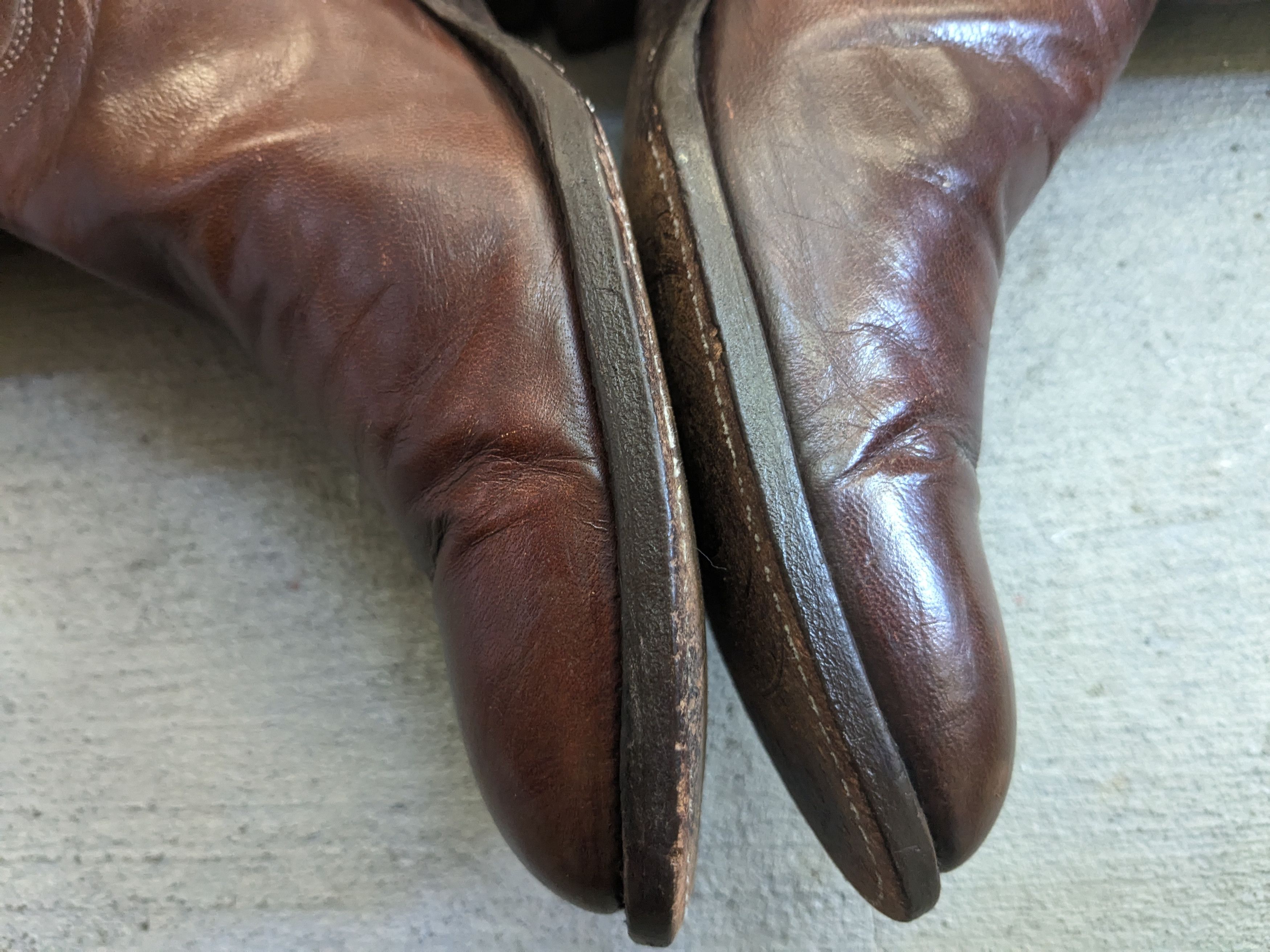 Genuine Leather Tom Taylor Cowboy Boots 9.5 Brown Leather USA Botas Size US 9.5 / EU 42-43 - 10 Thumbnail