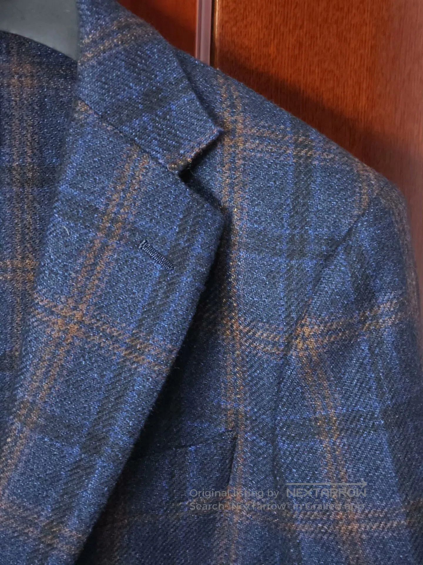 Japanese Brand Italian Wool Casual Blazer with Check Pattern. Size US S / EU 44-46 / 1 - 2 Thumbnail