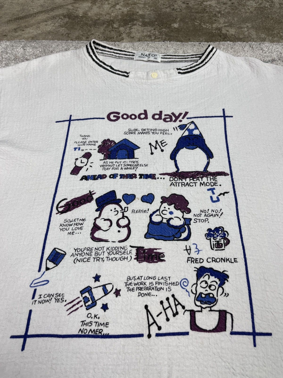 Vintage 1980s GOOD DAY VINTAGE TEE - 082 Size US M / EU 48-50 / 2 - 2 Thumbnail