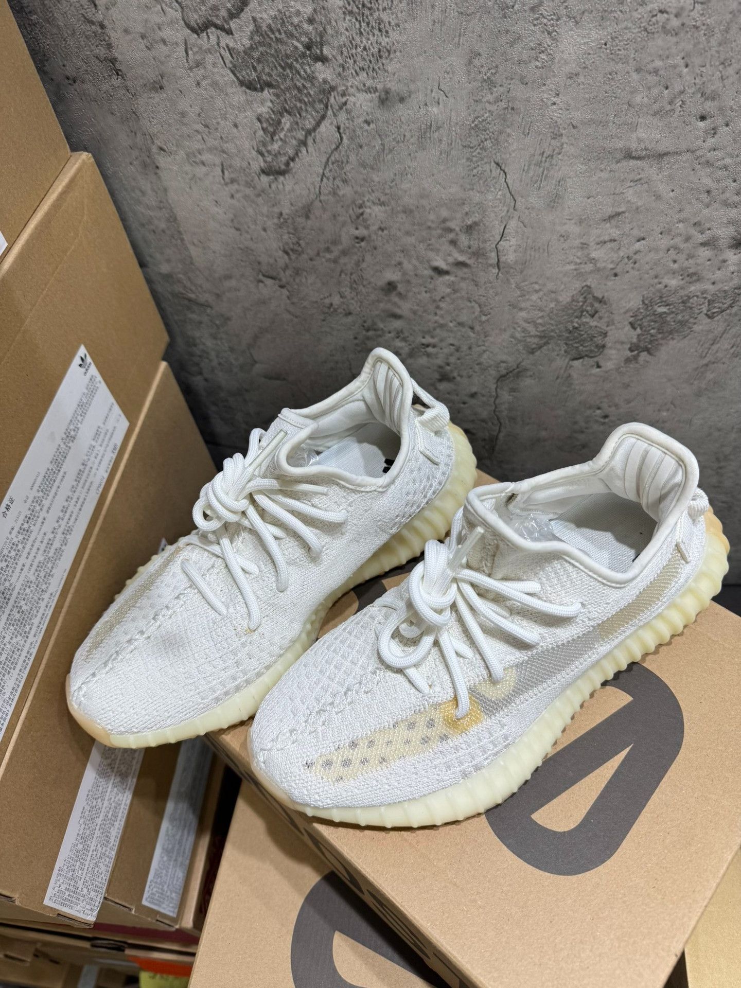Adidas Adidas YEEZY350 White Lowtop Sneakers 38 Men Size US 6 / EU 39 - 1 Thumbnail