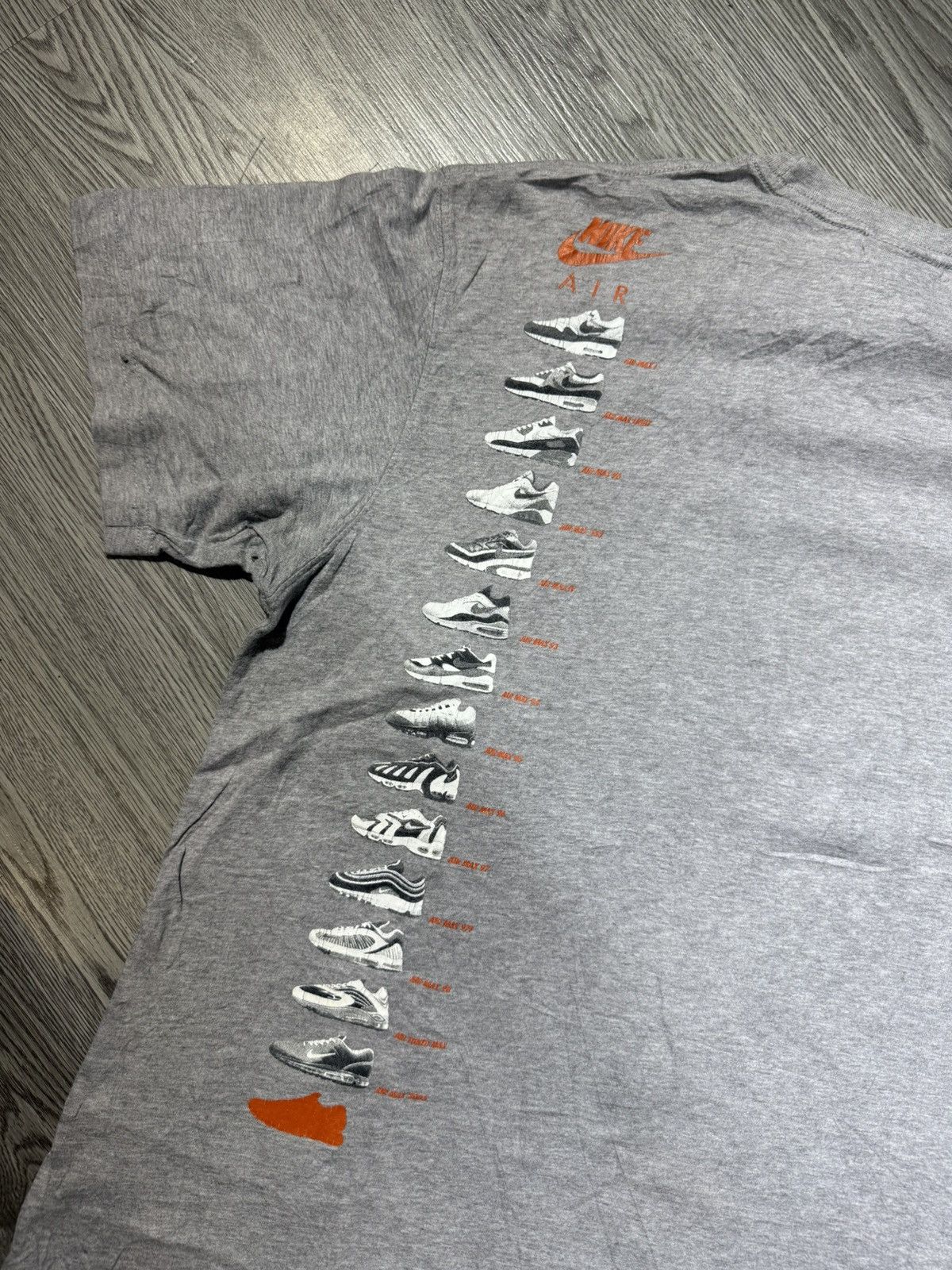 Nike × Vintage 90’s NIKE RARE AIR MAX BACK MULTI LOGO Y2K RETRO TEE TSHIRT Size US L / EU 52-54 / 3 - 5 Thumbnail