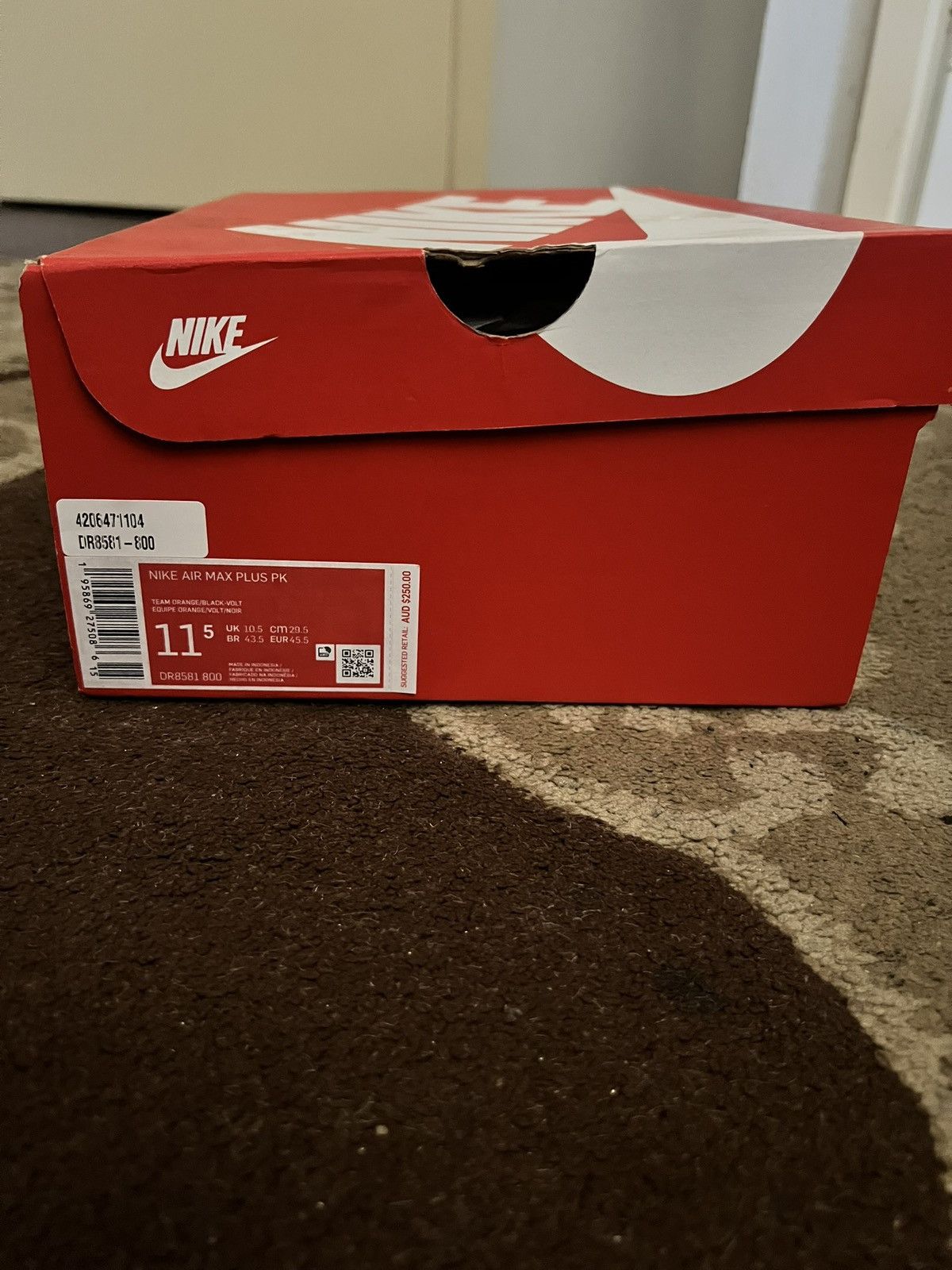 Nike NIKE AIR MAX PLUS PK ‘Sunset Orange Yellow’ 2021 Size US 11.5 / EU 44-45 - 7 Thumbnail