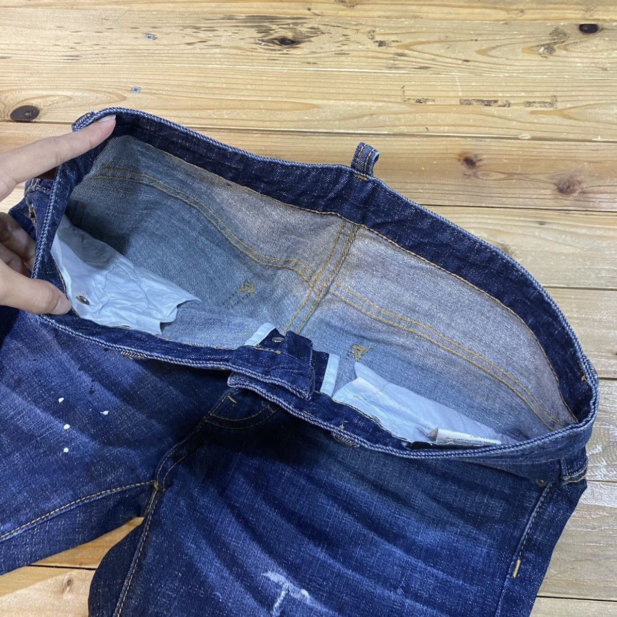Dsquared2 Dsquared2 Paint Splatter Distressed Denim Babes Jeans Blue Size US 30 / EU 46 - 14 Thumbnail