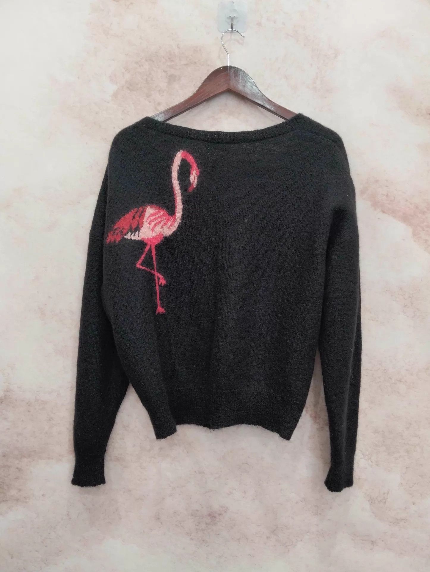 Saint Laurent Paris Saint Laurent Flamingo Intarsia Knit Cardigan S Size S / US 4 / IT 40 - 2 Thumbnail