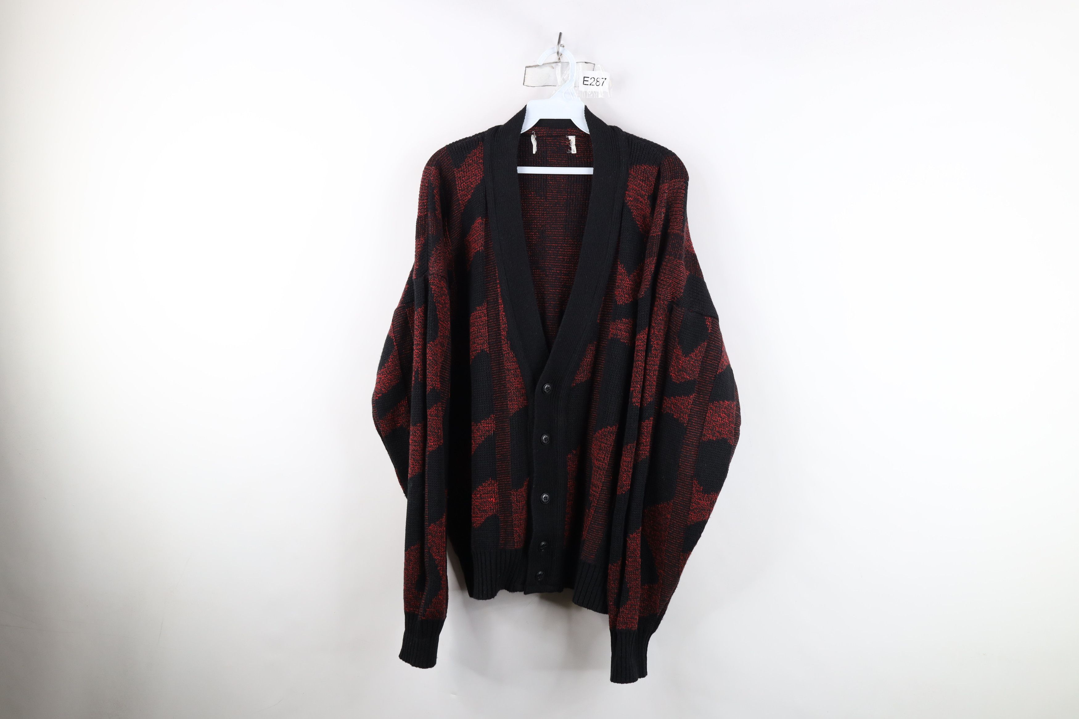 Vintage Vintage 90s Streetwear Striped Ribbed Knit Cardigan Sweater Size US XL / EU 56 / 4 - 1 Thumbnail