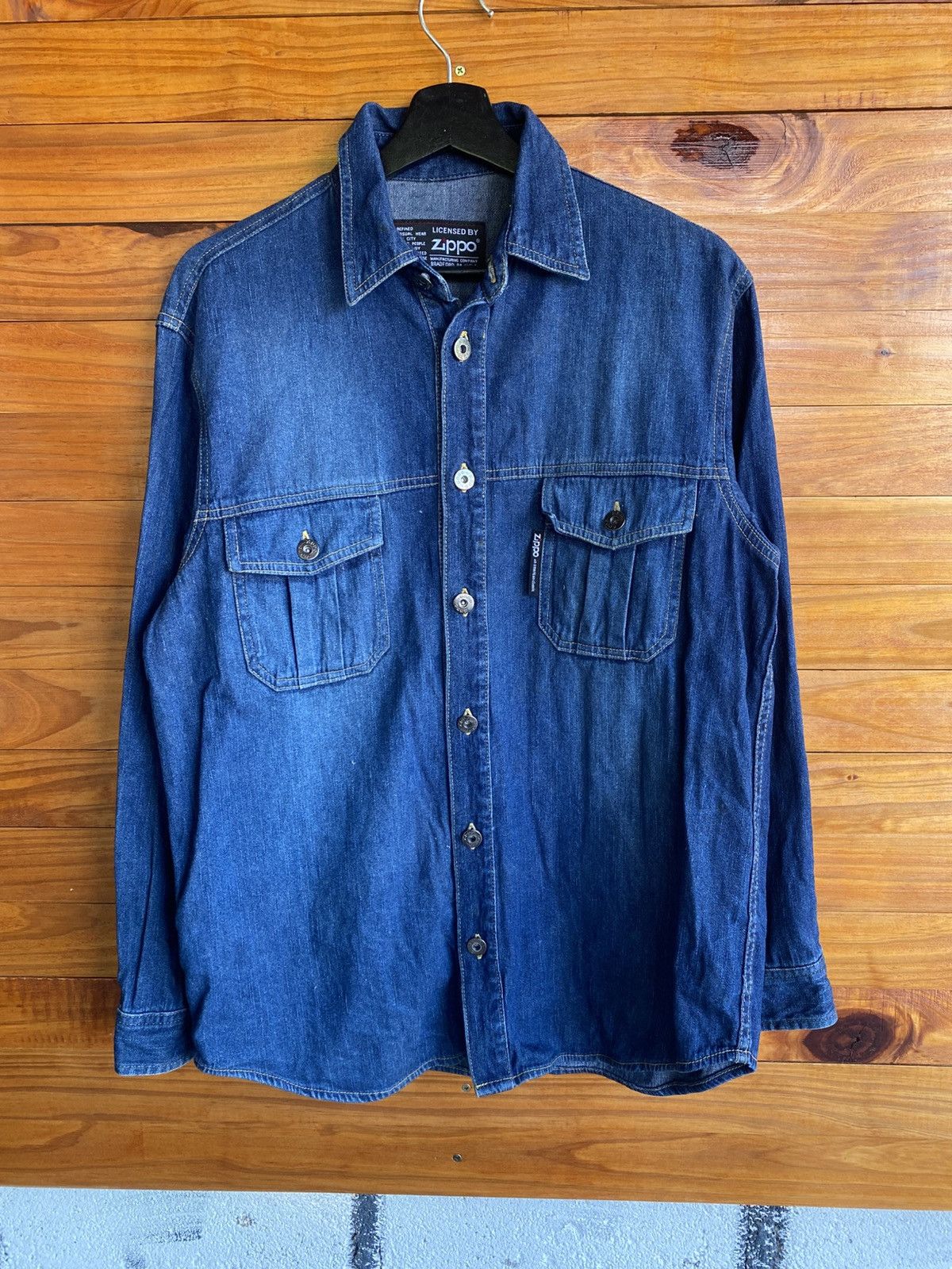 Zippo Vintage Zippo Denim Shirt | Medium Blue | Double Pocket Size US M / EU 48-50 / 2 - 3 Thumbnail