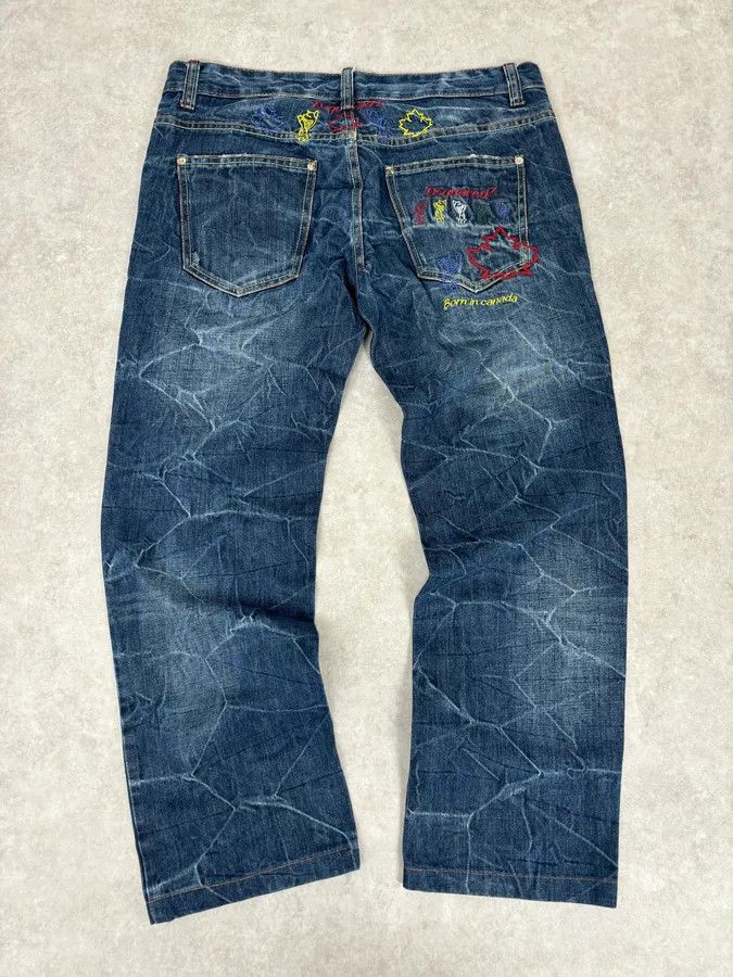 Dsquared2 2000s Dsquared2 Navy Brut Denim Jeans Size US 33 - 6 Thumbnail