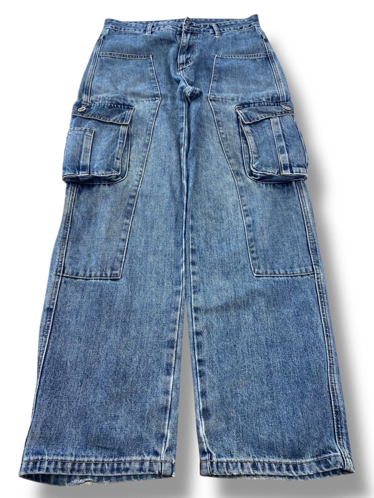 Japanese Brand Japanese Brands Baggy Wide Leg Cargo Jeans Size US 34 / EU 50 - 1 Thumbnail